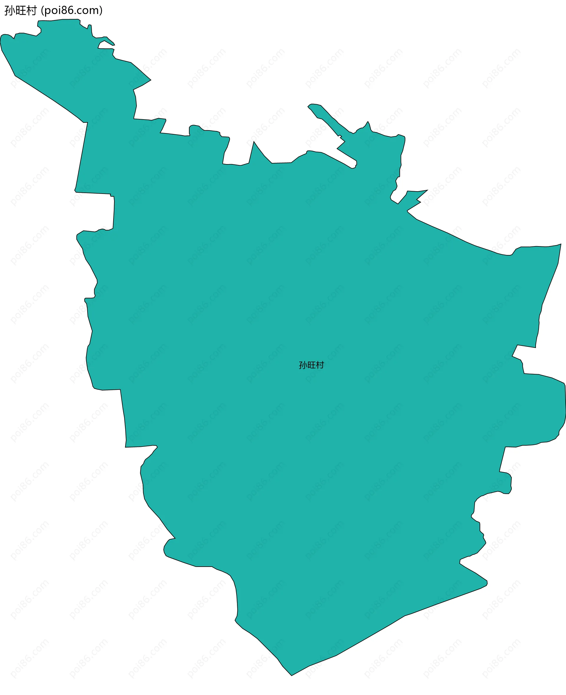 孙旺村边界地图