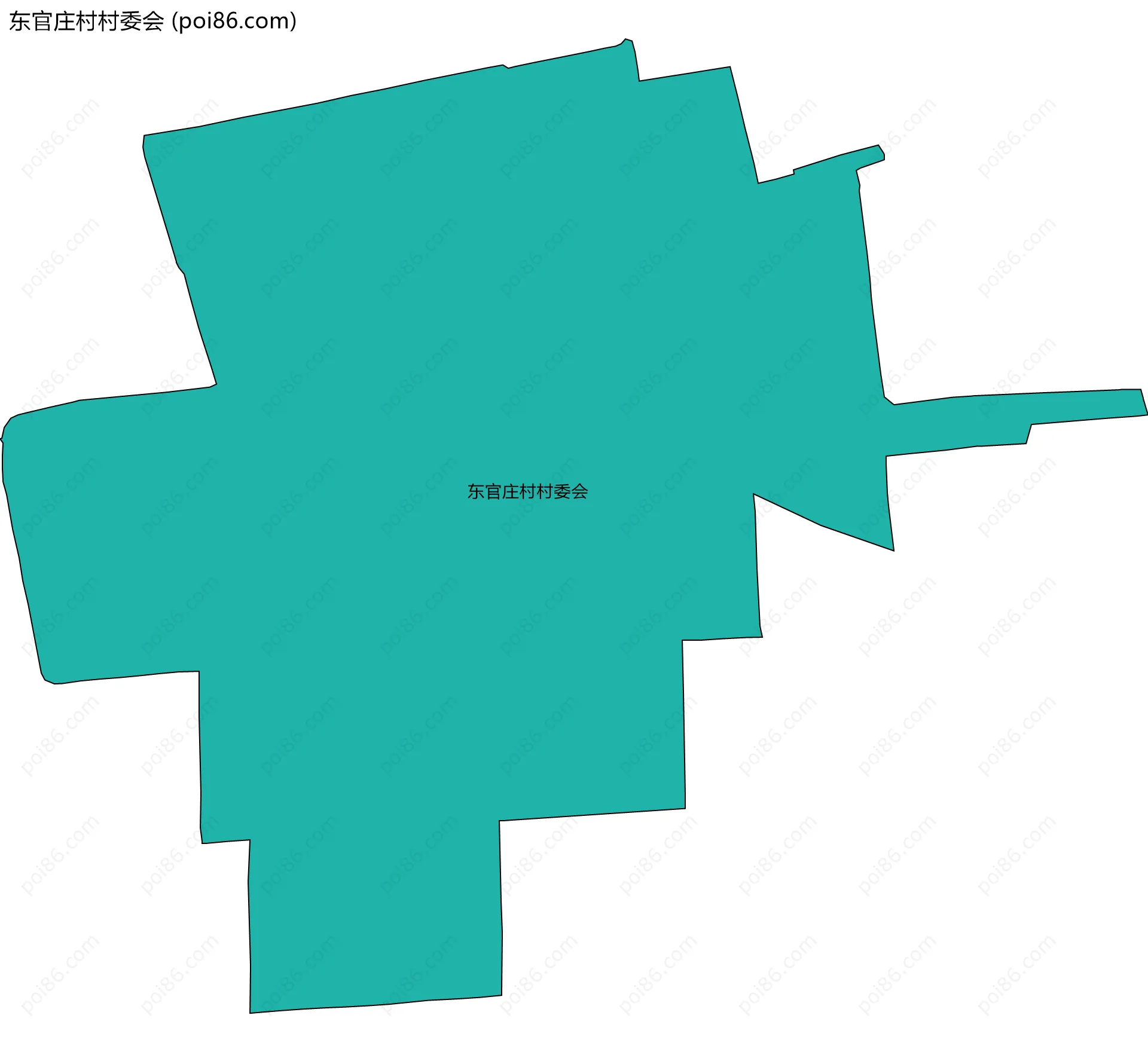 东官庄村村委会边界地图