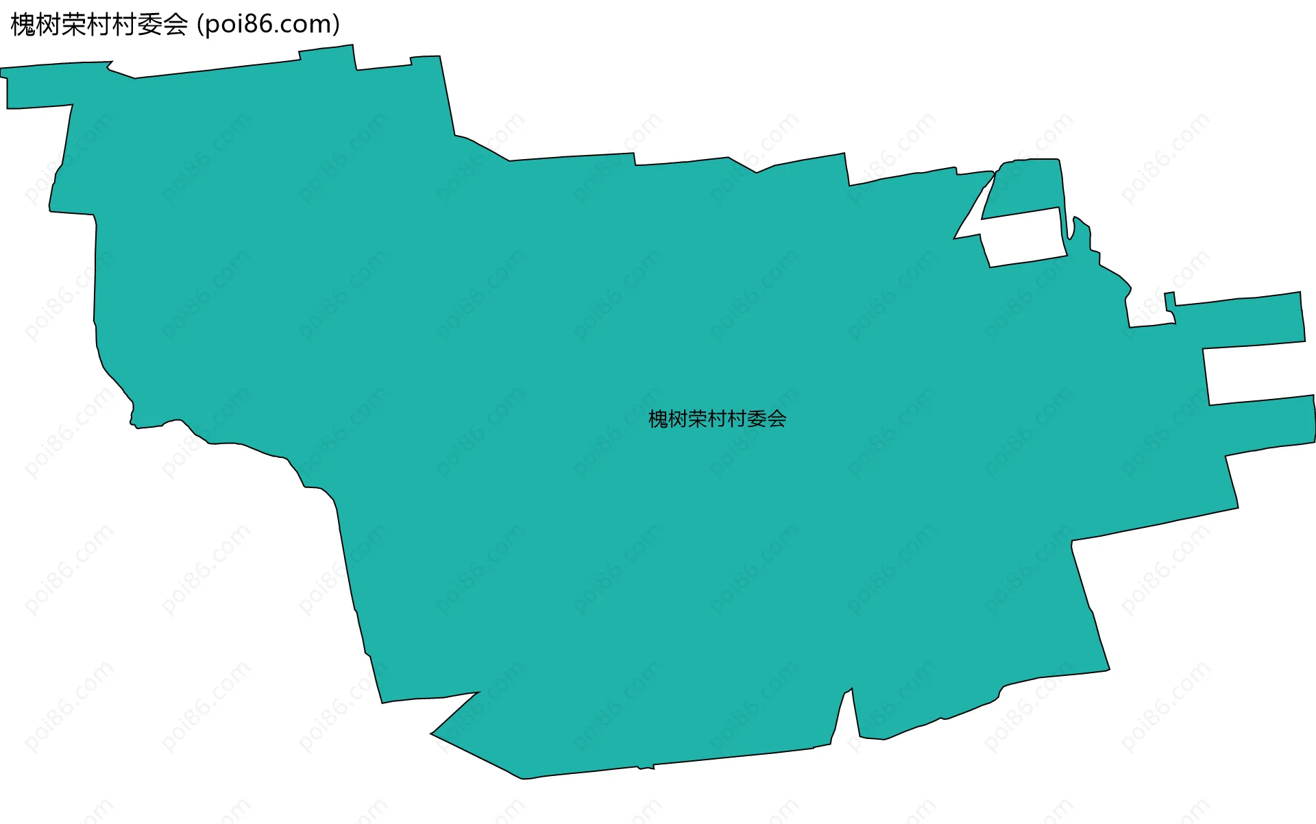 槐树荣村村委会边界地图
