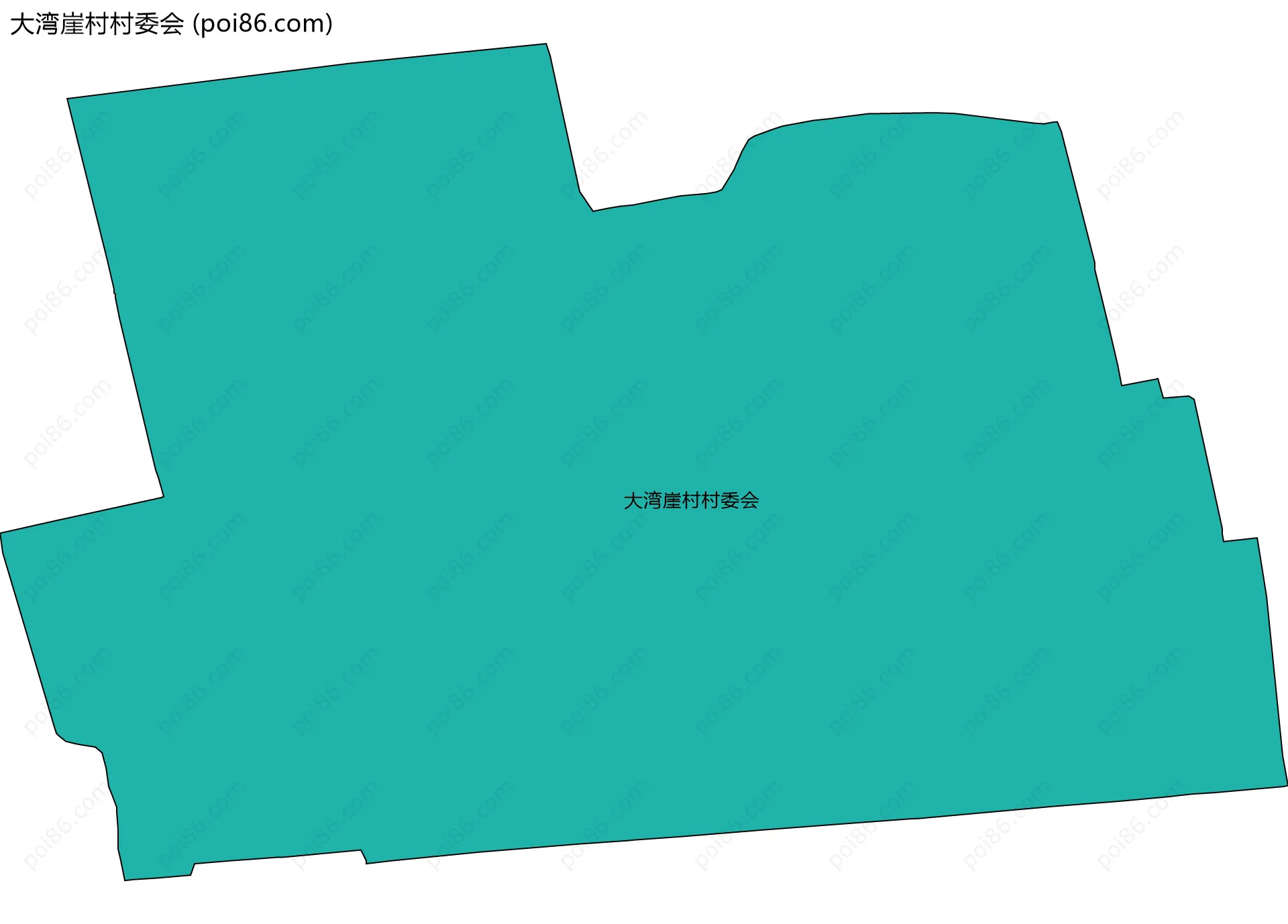 大湾崖村村委会边界地图