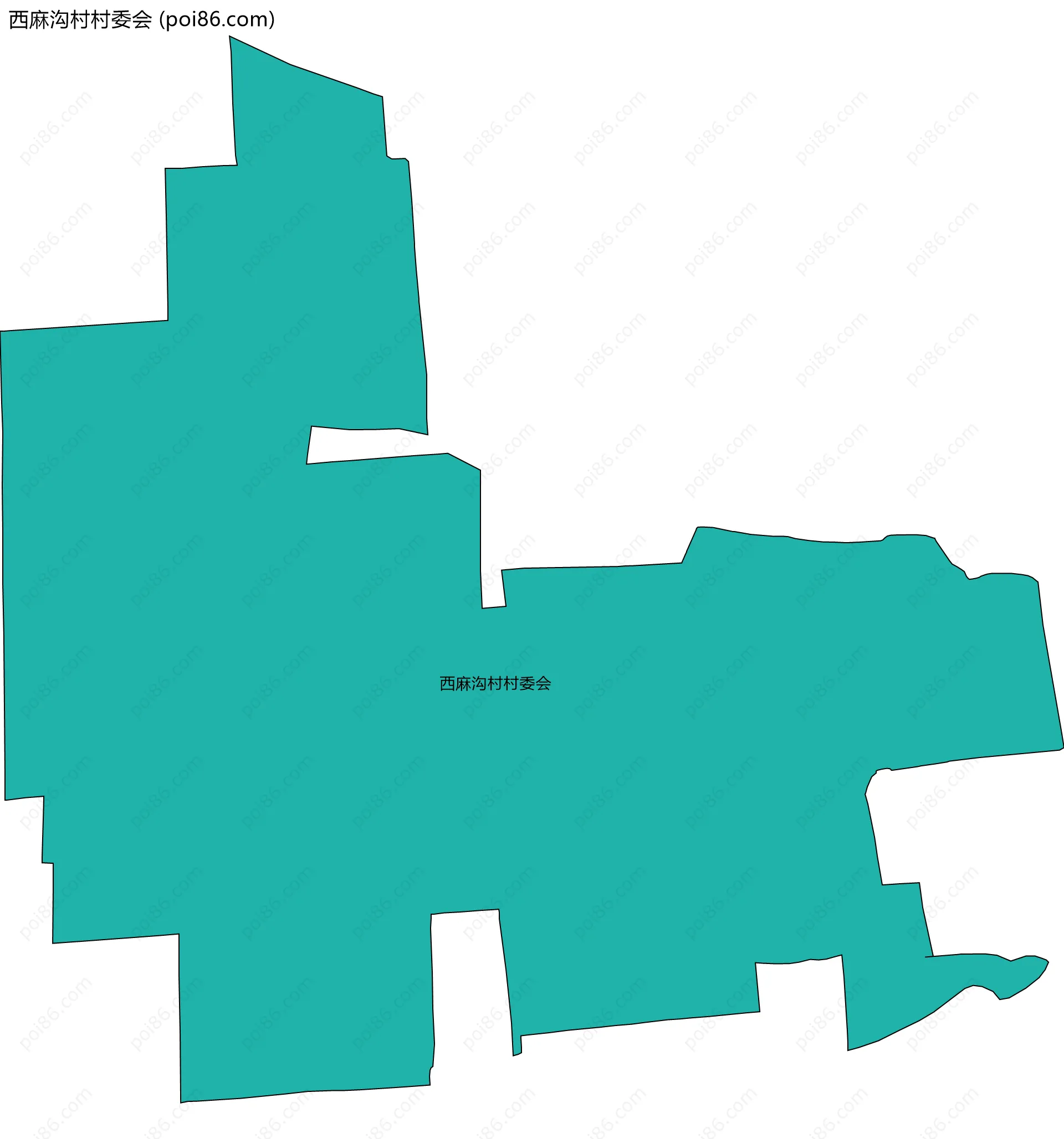 西麻沟村村委会边界地图