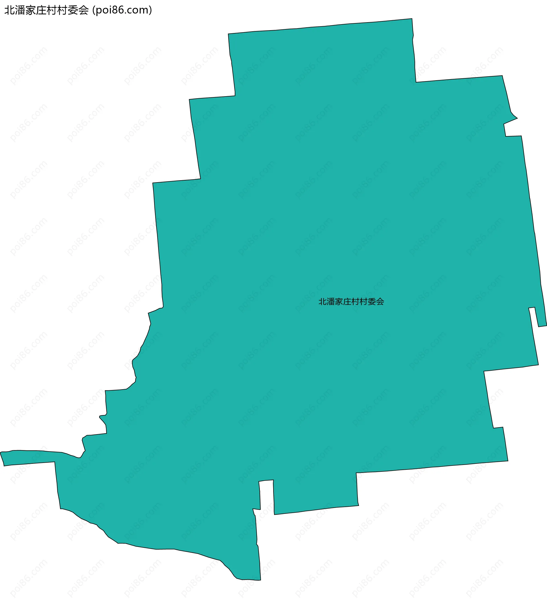 北潘家庄村村委会边界地图