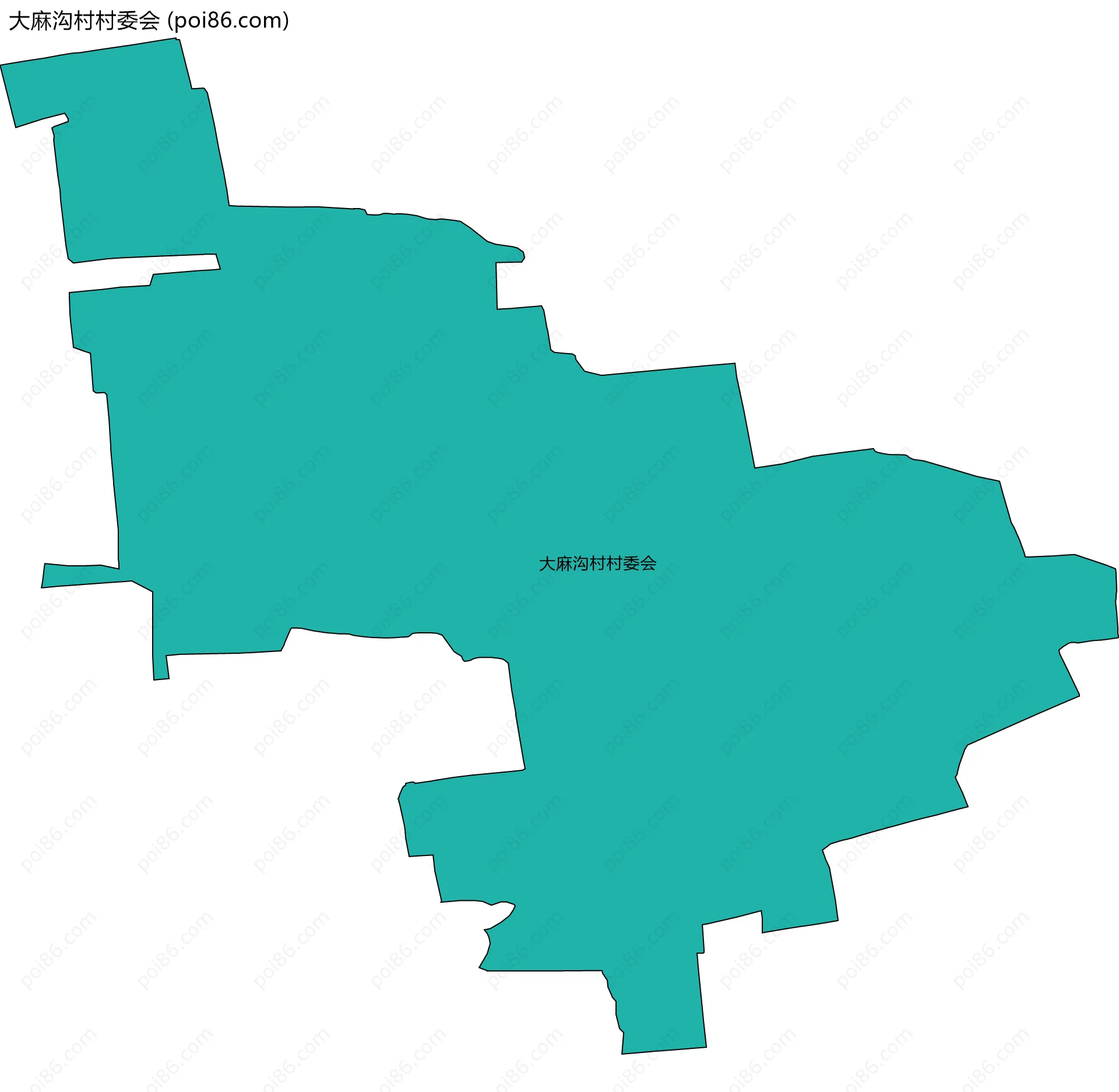 大麻沟村村委会边界地图