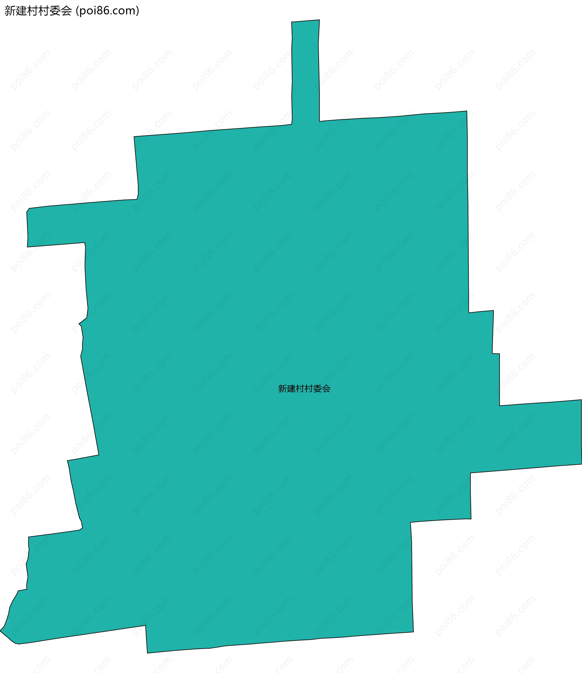 新建村村委会边界地图