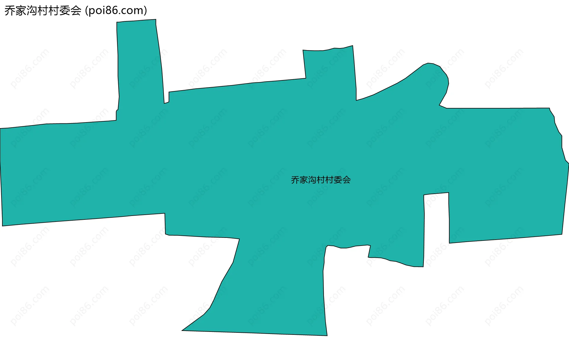 乔家沟村村委会边界地图