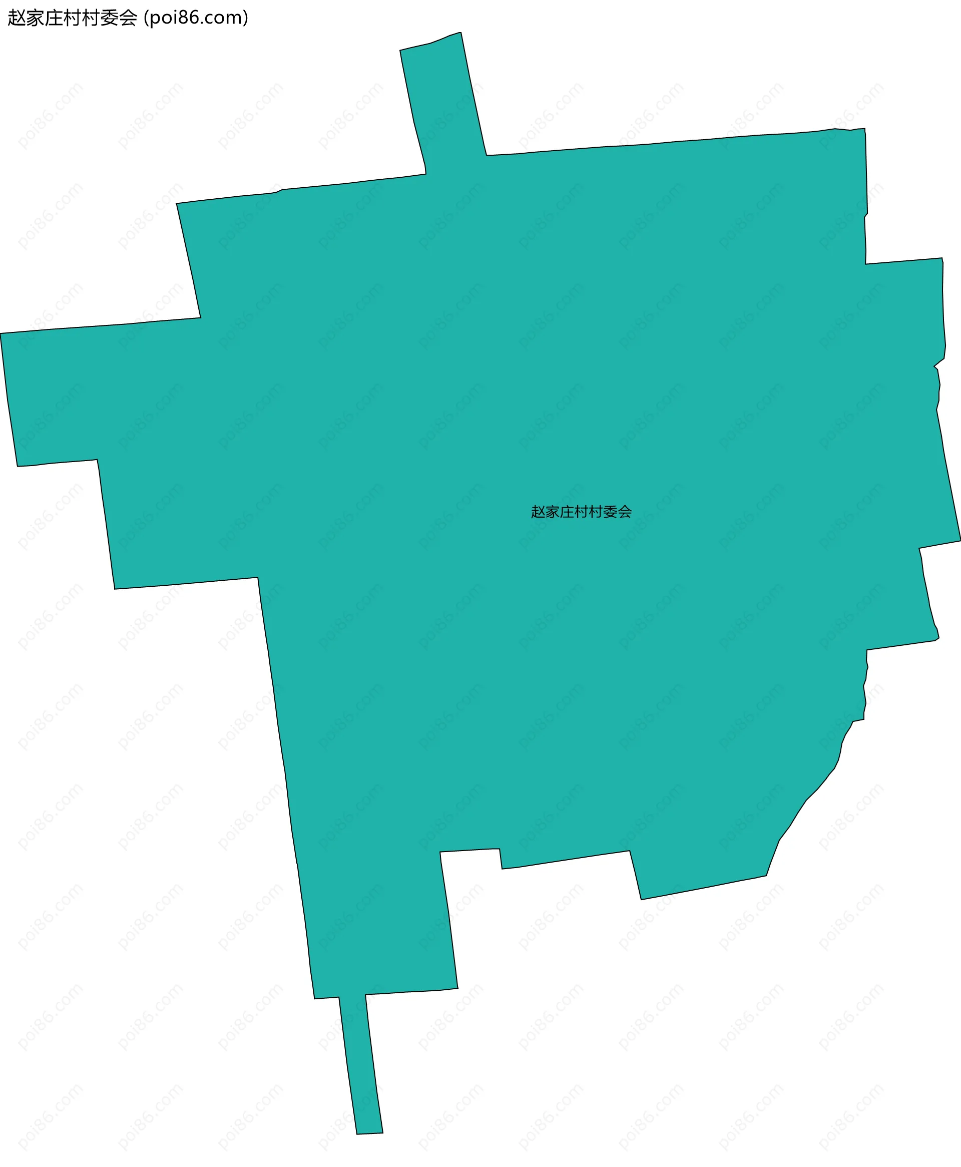 赵家庄村村委会边界地图