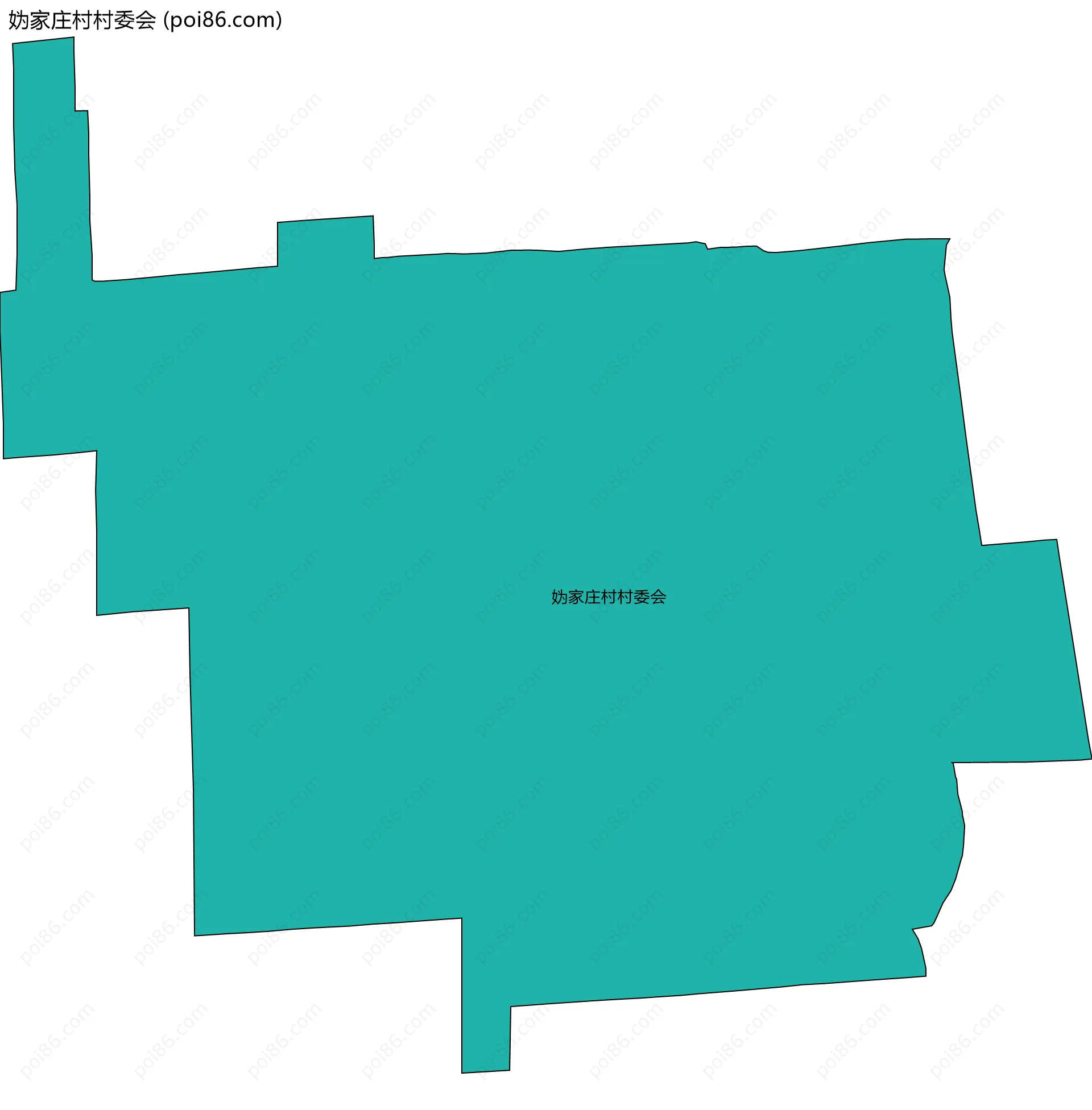 妫家庄村村委会边界地图