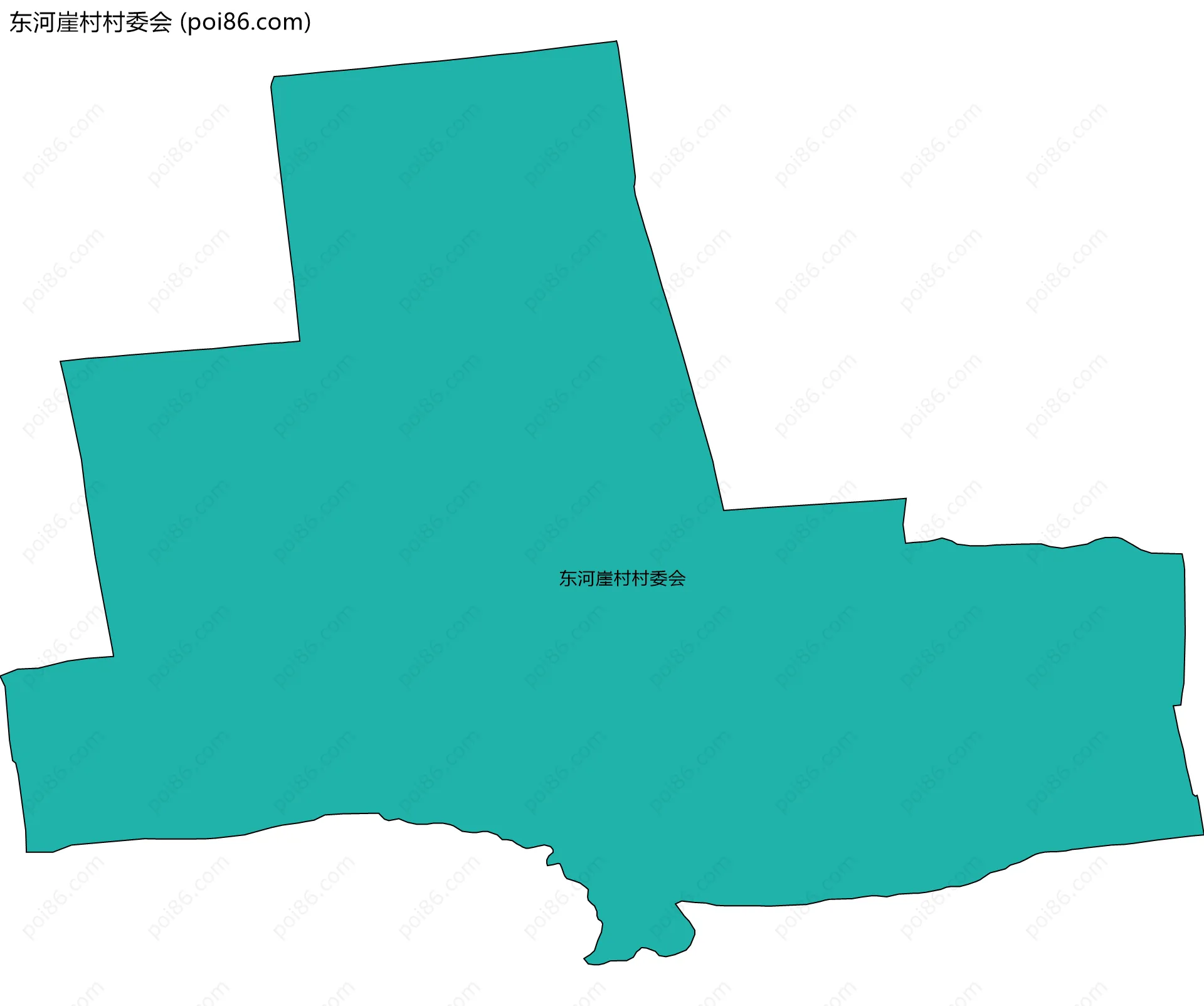 东河崖村村委会边界地图