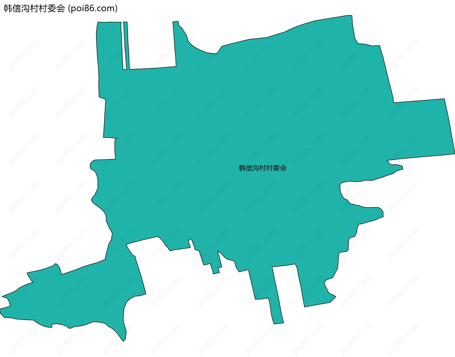 韩信沟村村委会边界地图
