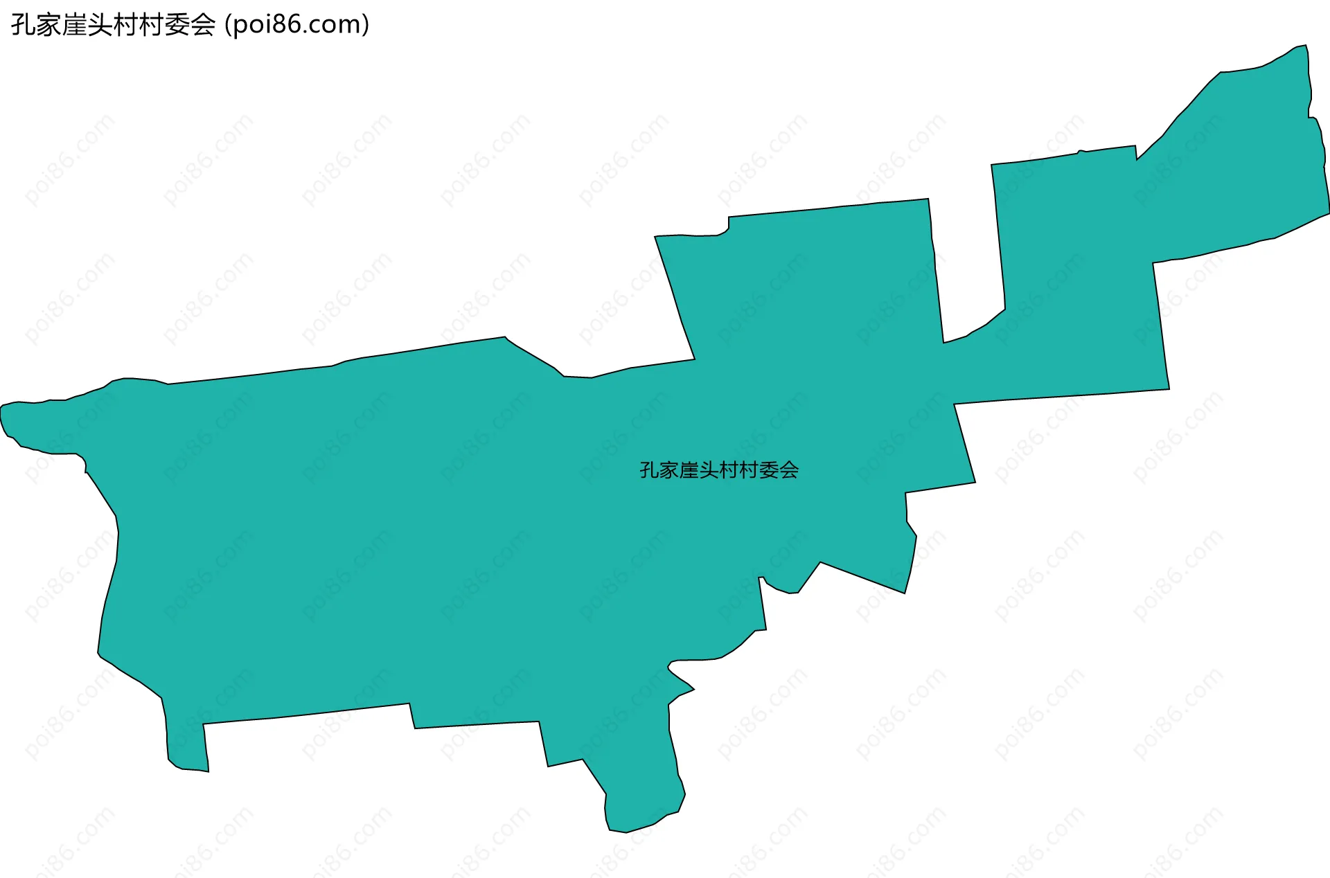孔家崖头村村委会边界地图