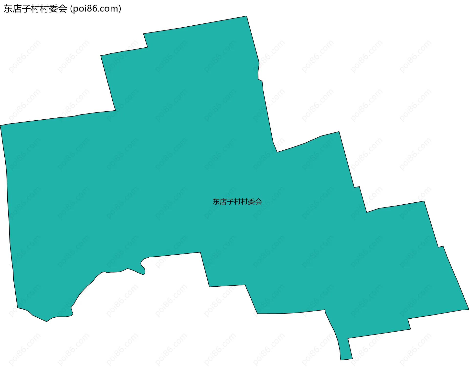 东店子村村委会边界地图