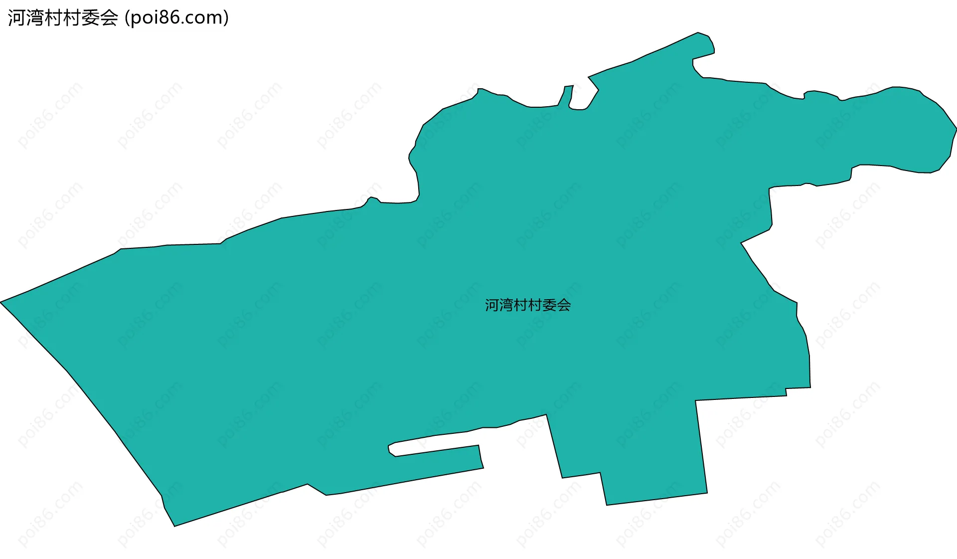 河湾村村委会边界地图