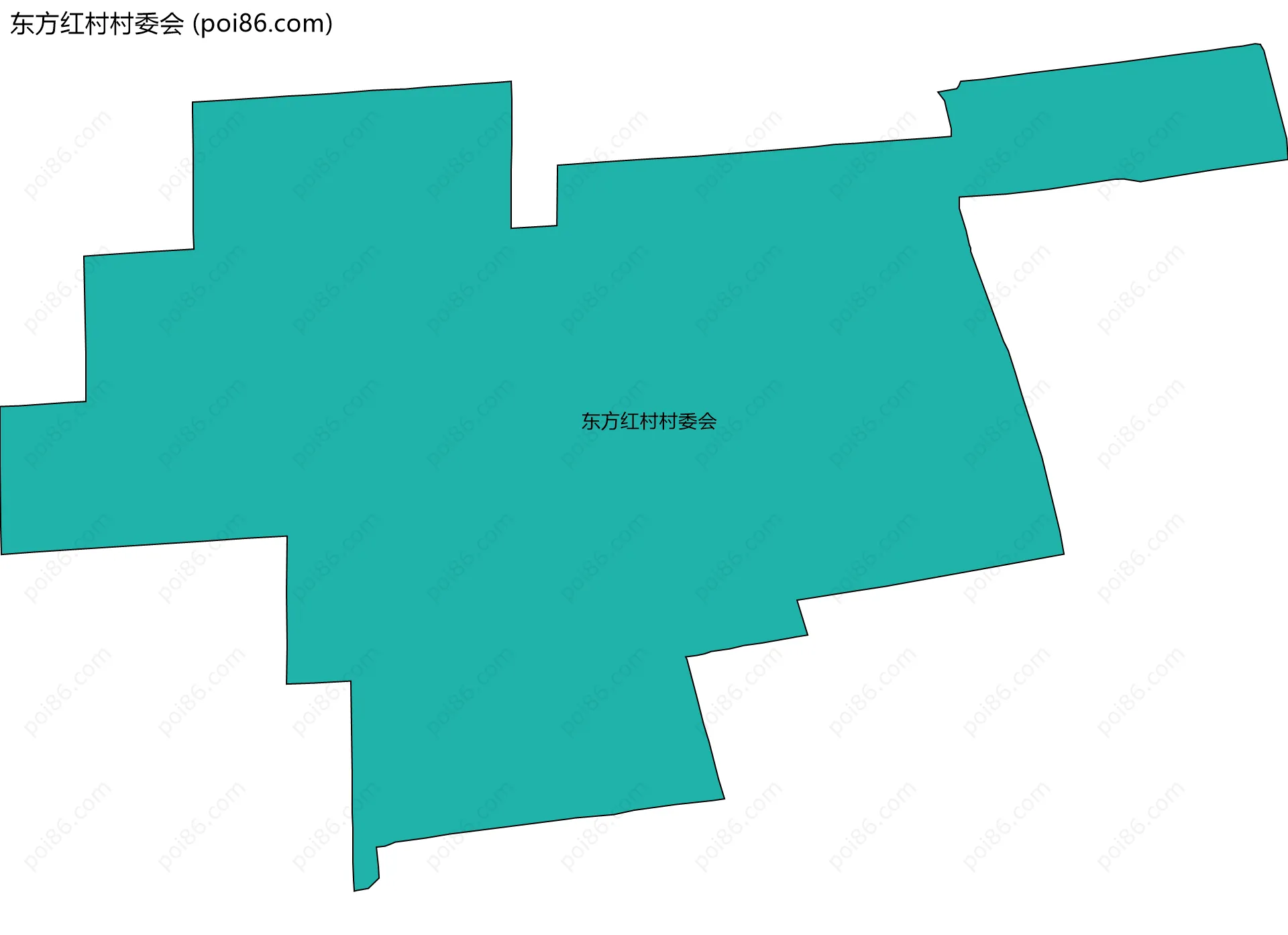 东方红村村委会边界地图