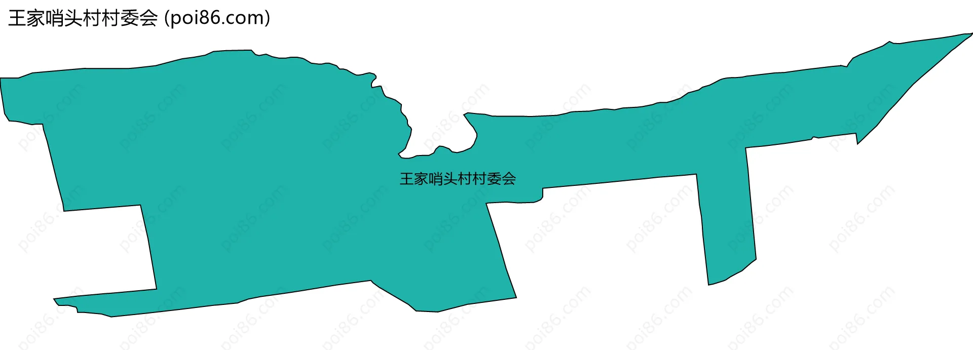 王家哨头村村委会边界地图