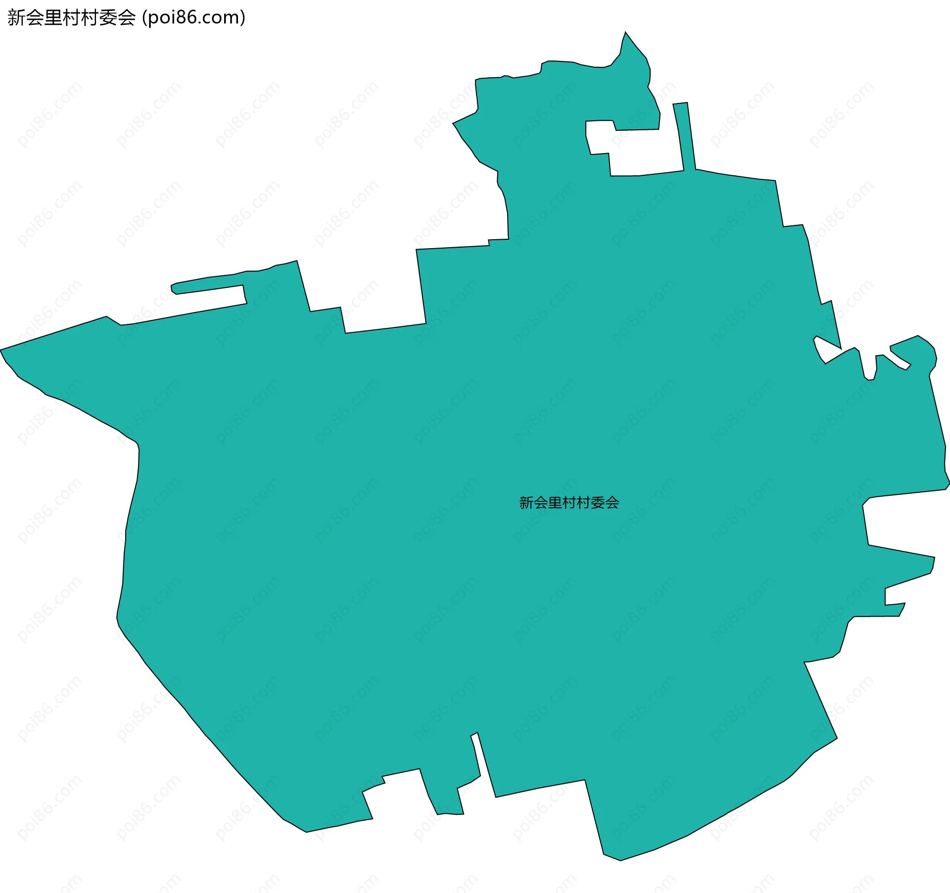 新会里村村委会边界地图