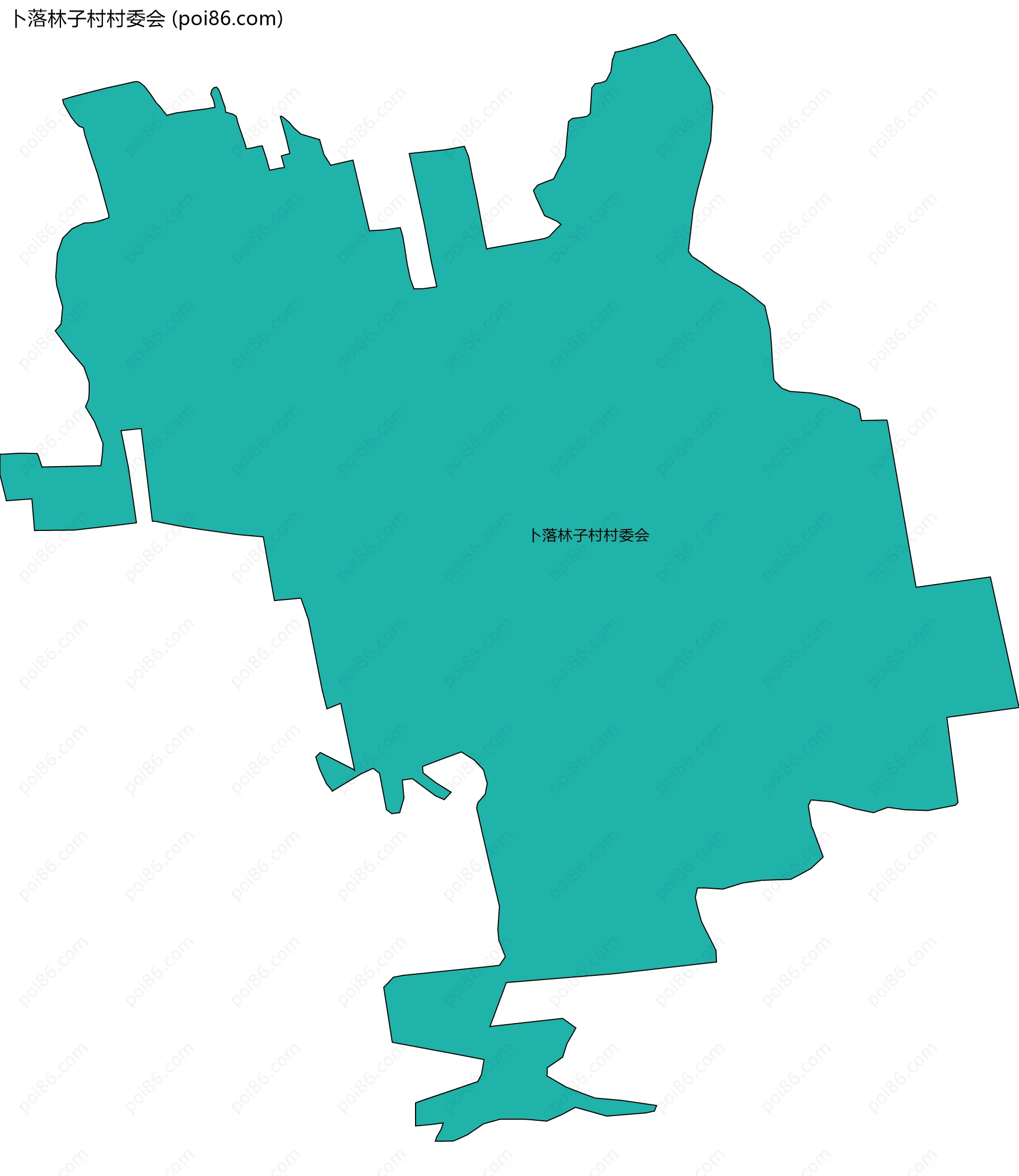 卜落林子村村委会边界地图