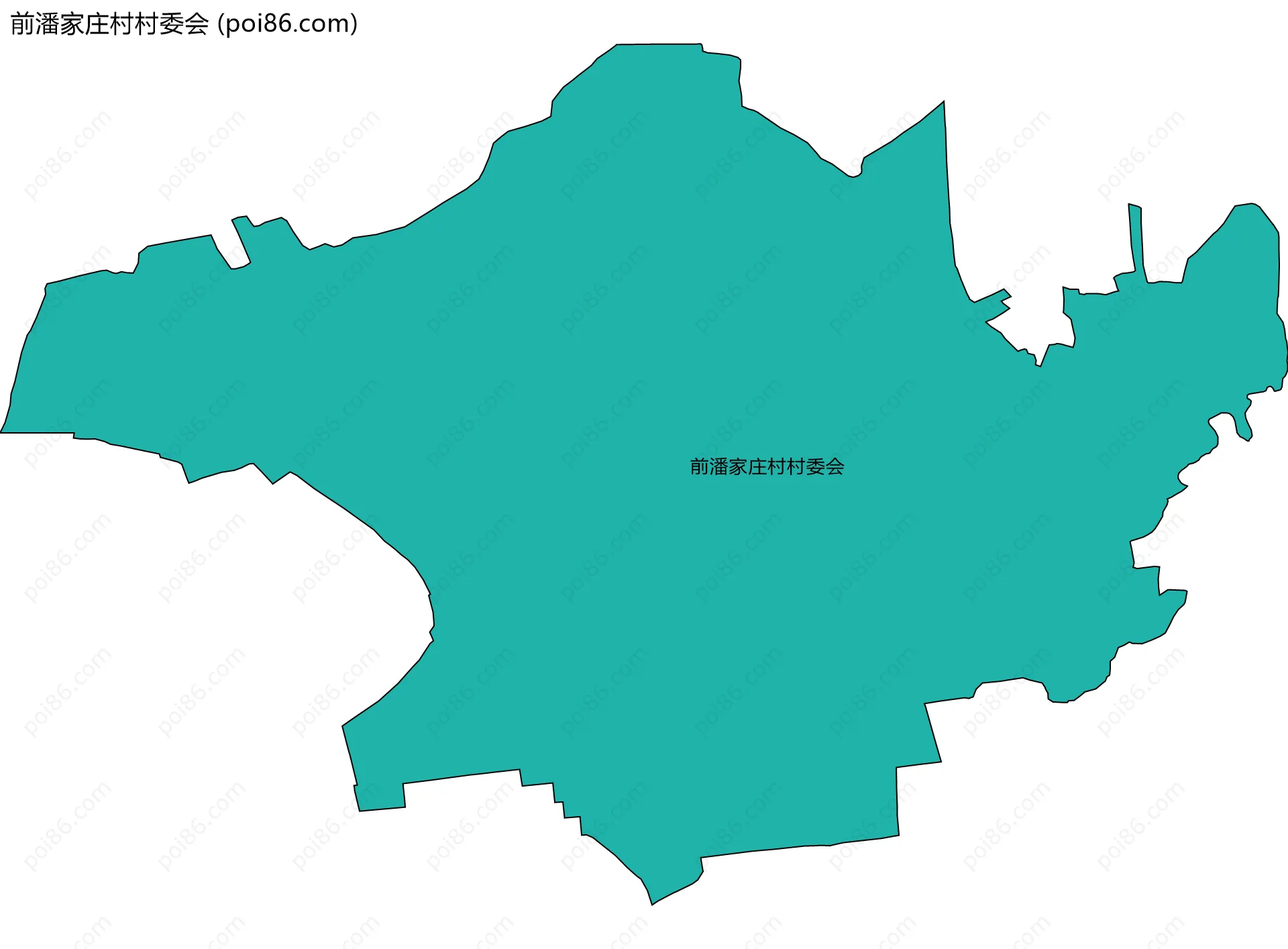 前潘家庄村村委会边界地图