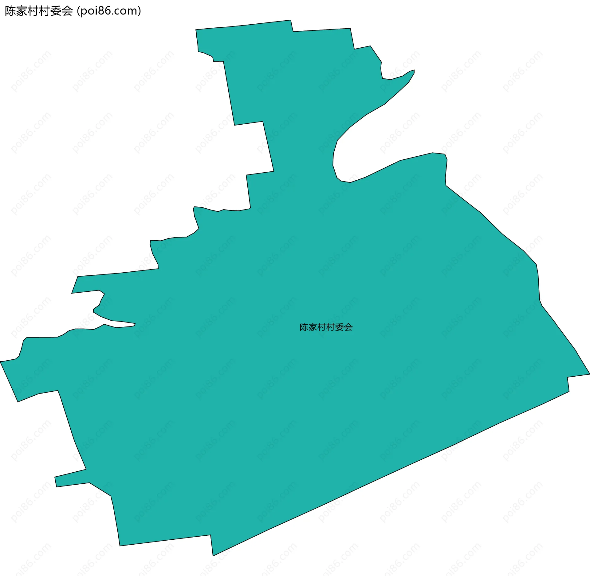 陈家村村委会边界地图