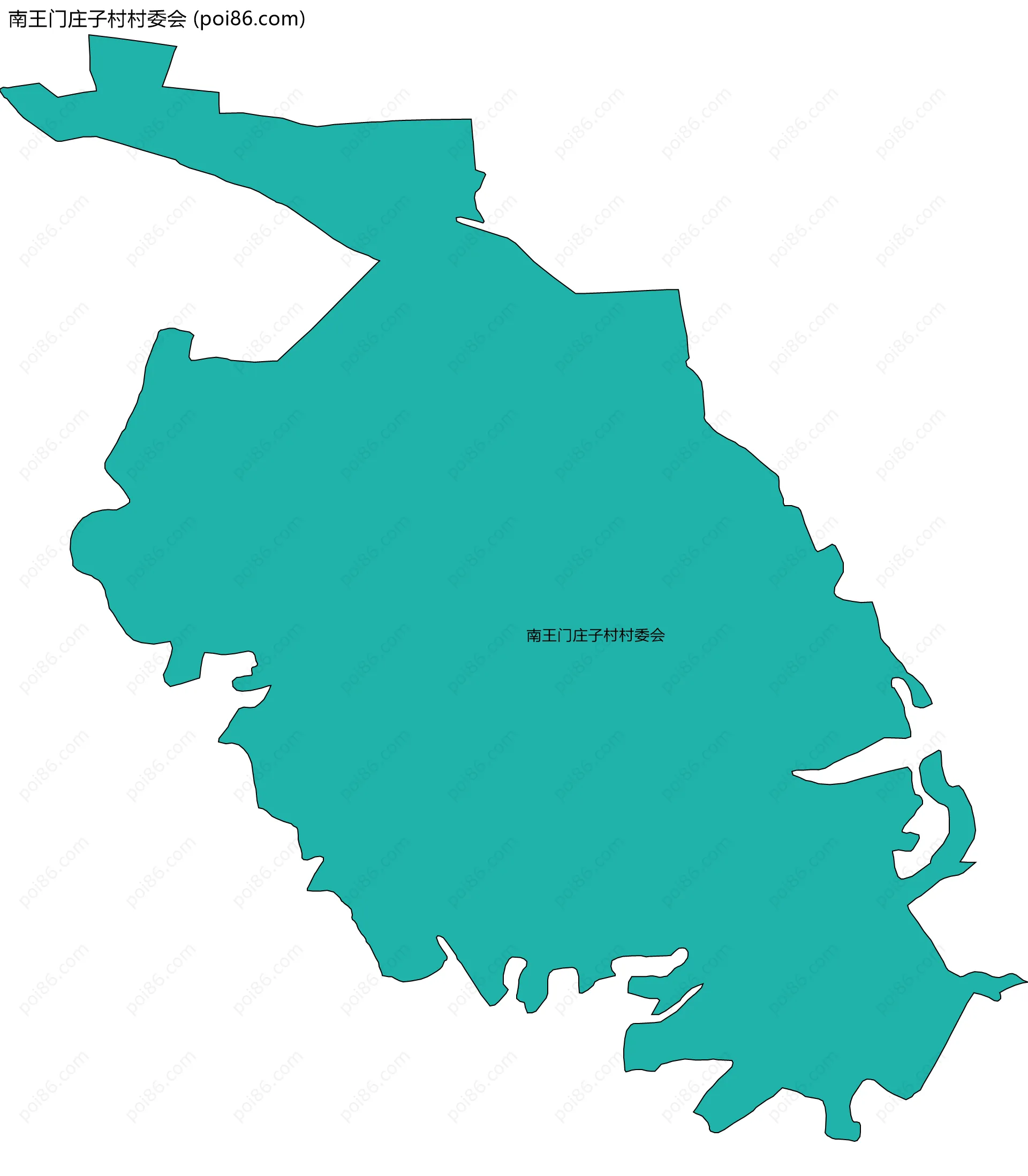 南王门庄子村村委会边界地图