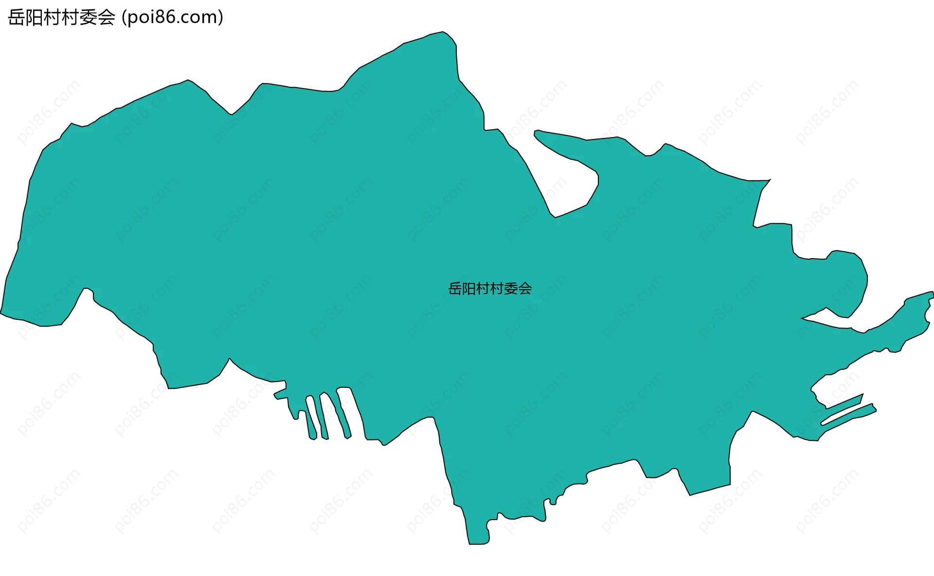 岳阳村村委会边界地图