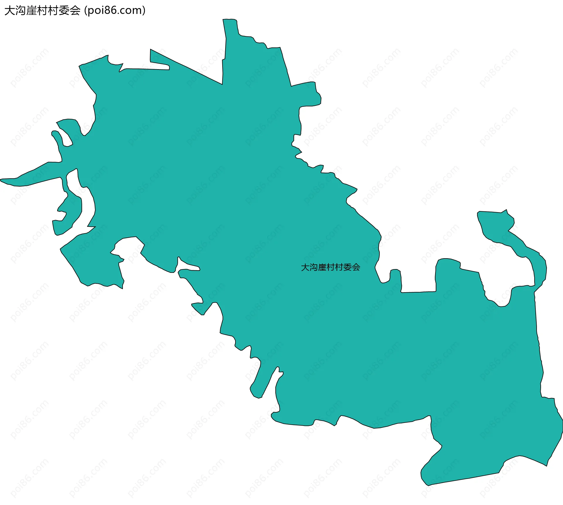 大沟崖村村委会边界地图