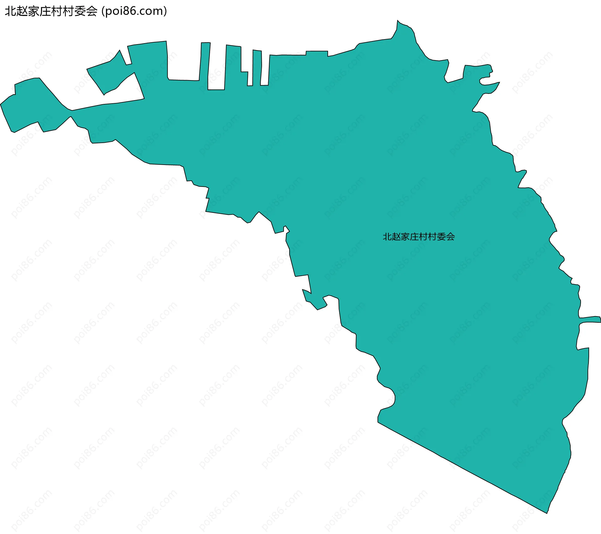 北赵家庄村村委会边界地图