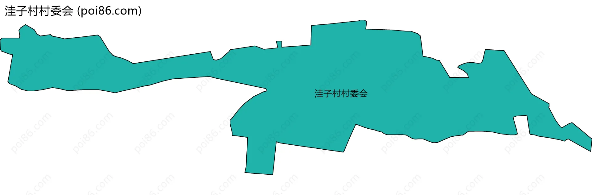 洼子村村委会边界地图