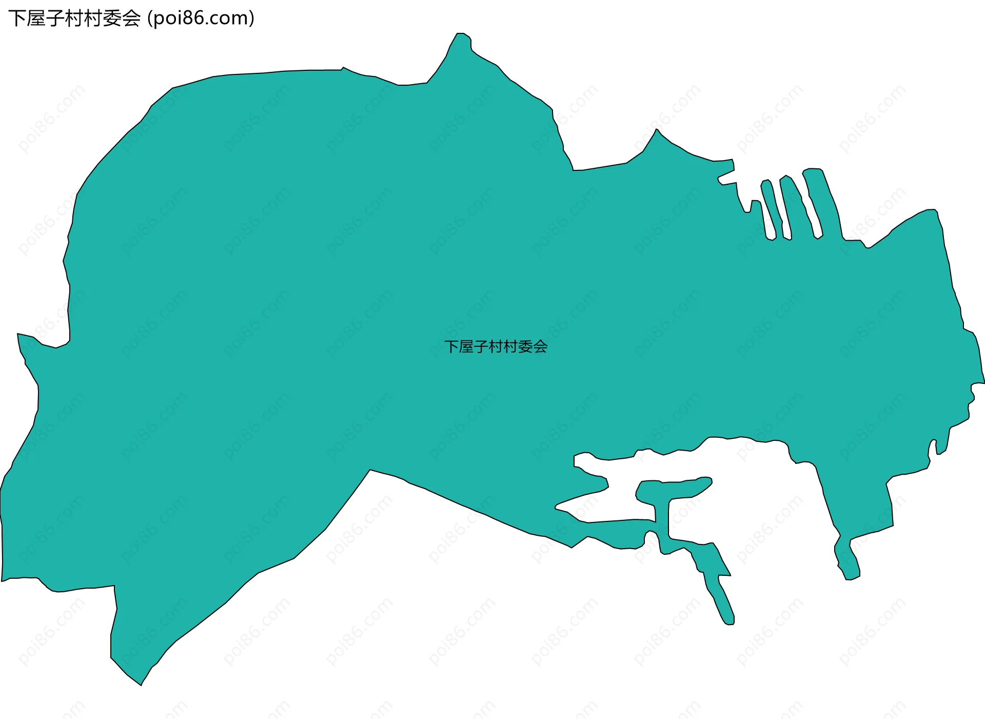 下屋子村村委会边界地图