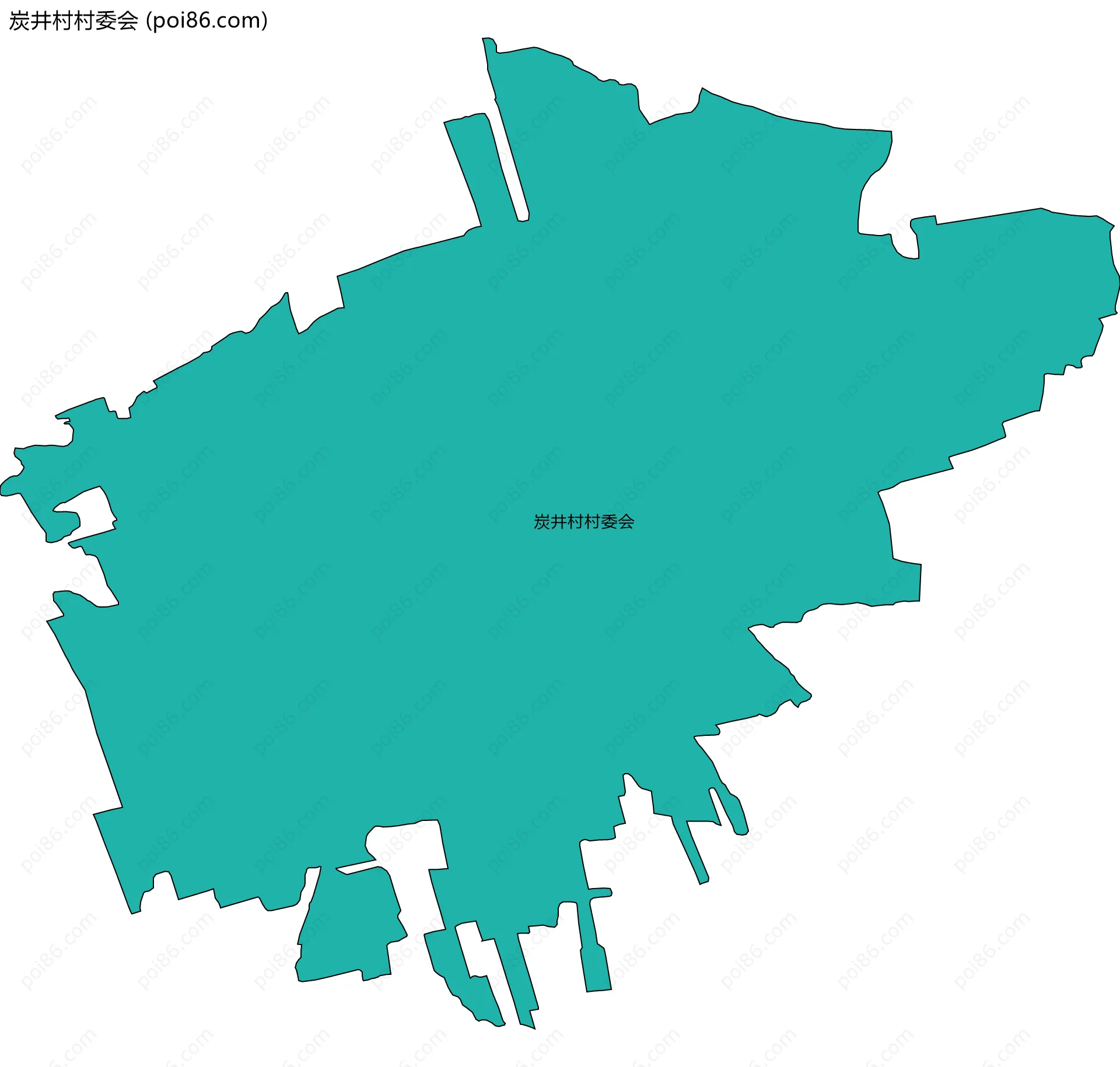 炭井村村委会边界地图