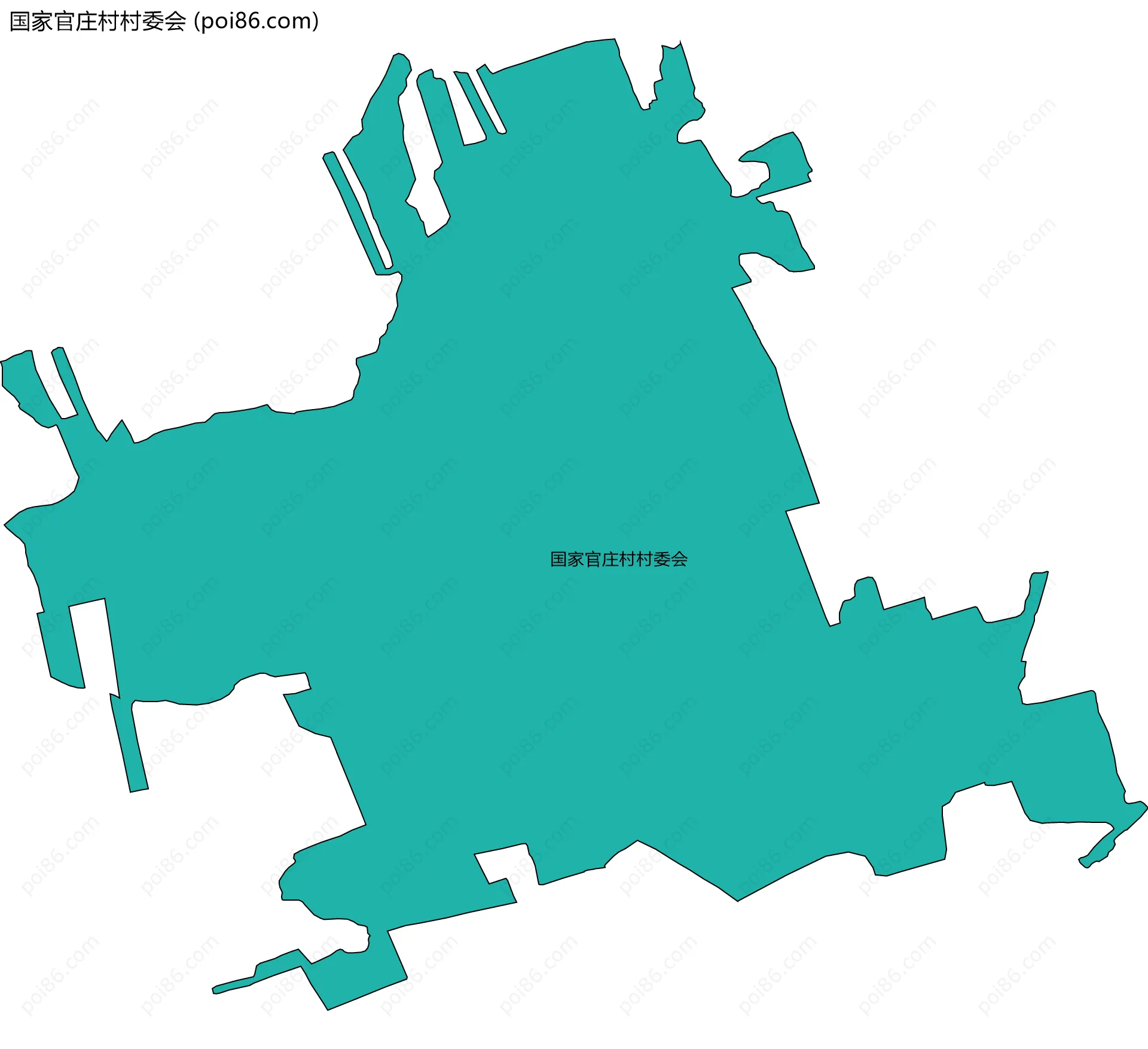 国家官庄村村委会边界地图