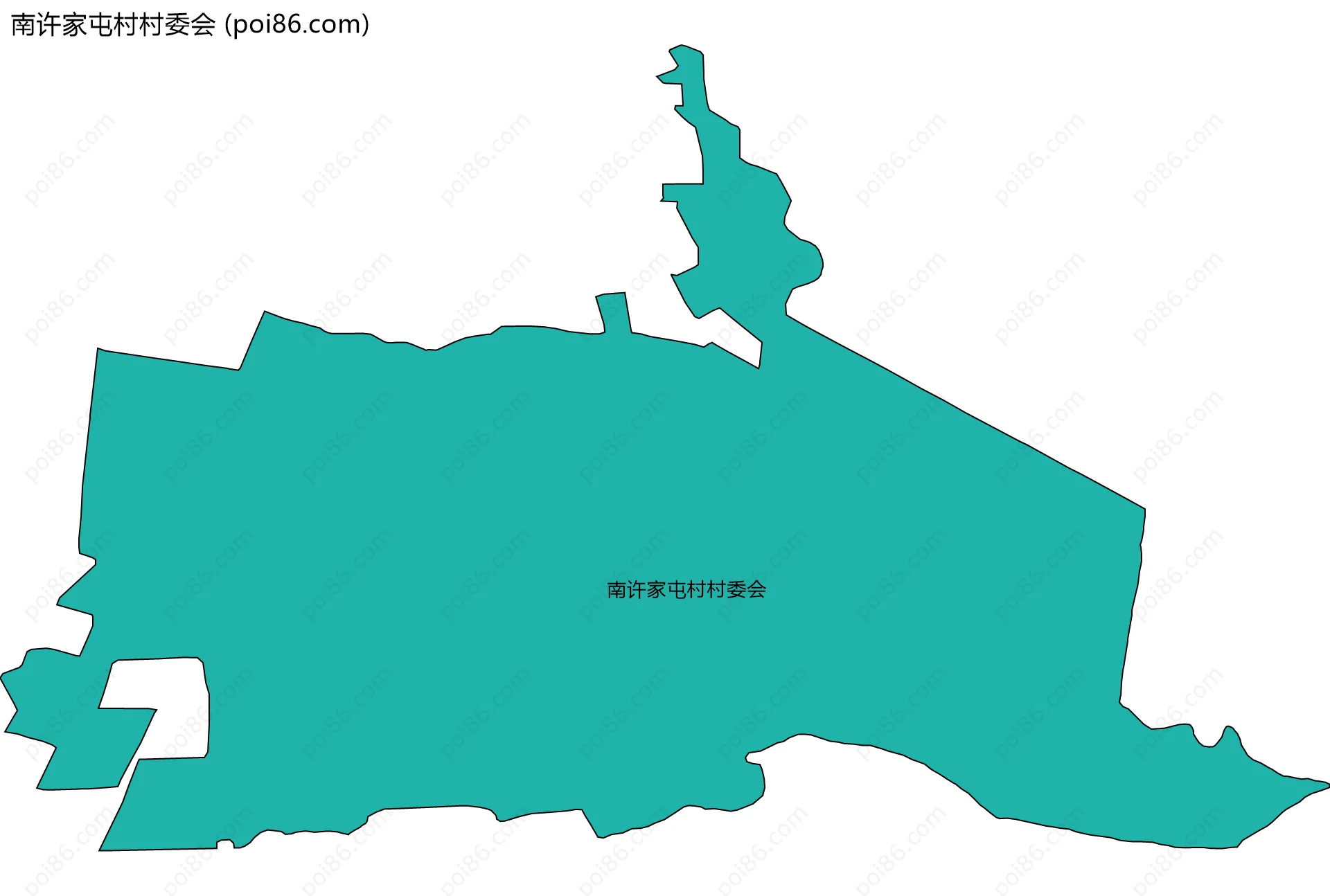 南许家屯村村委会边界地图