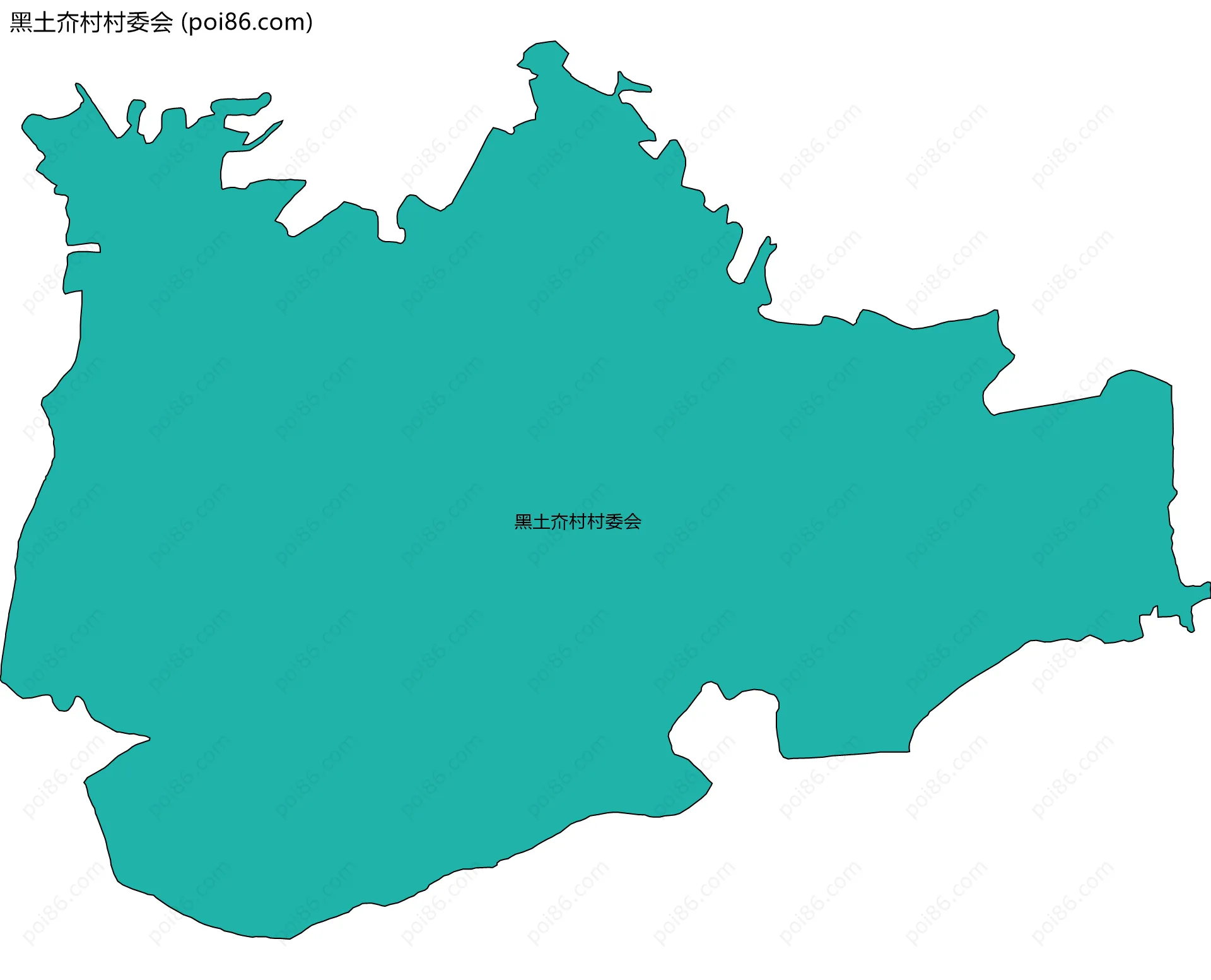黑土夼村村委会边界地图