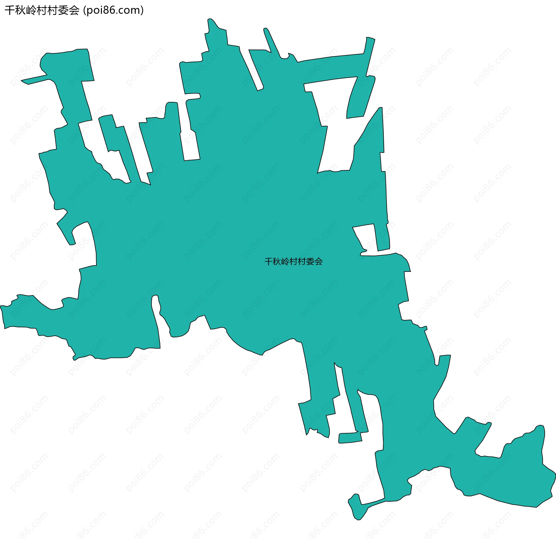 千秋岭村村委会边界地图