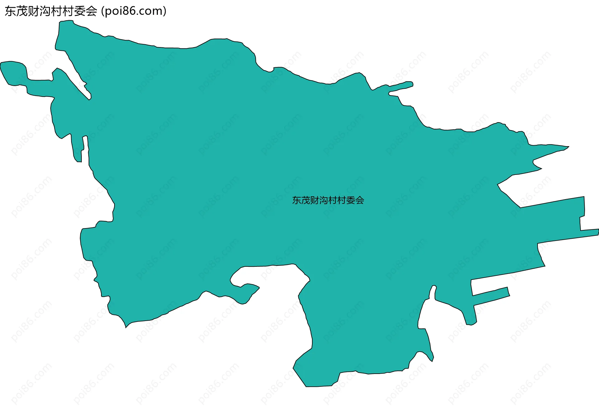 东茂财沟村村委会边界地图