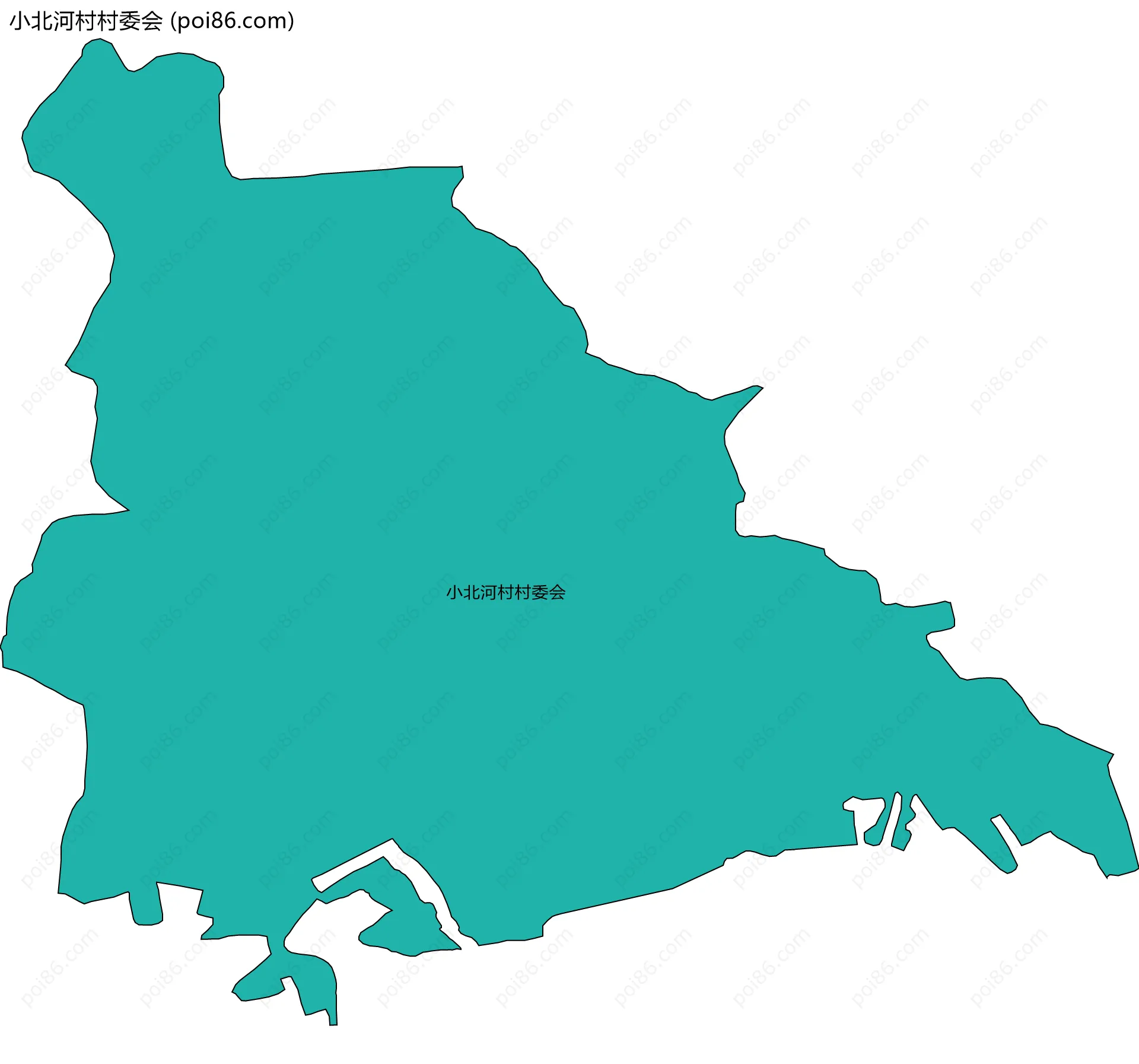 小北河村村委会边界地图