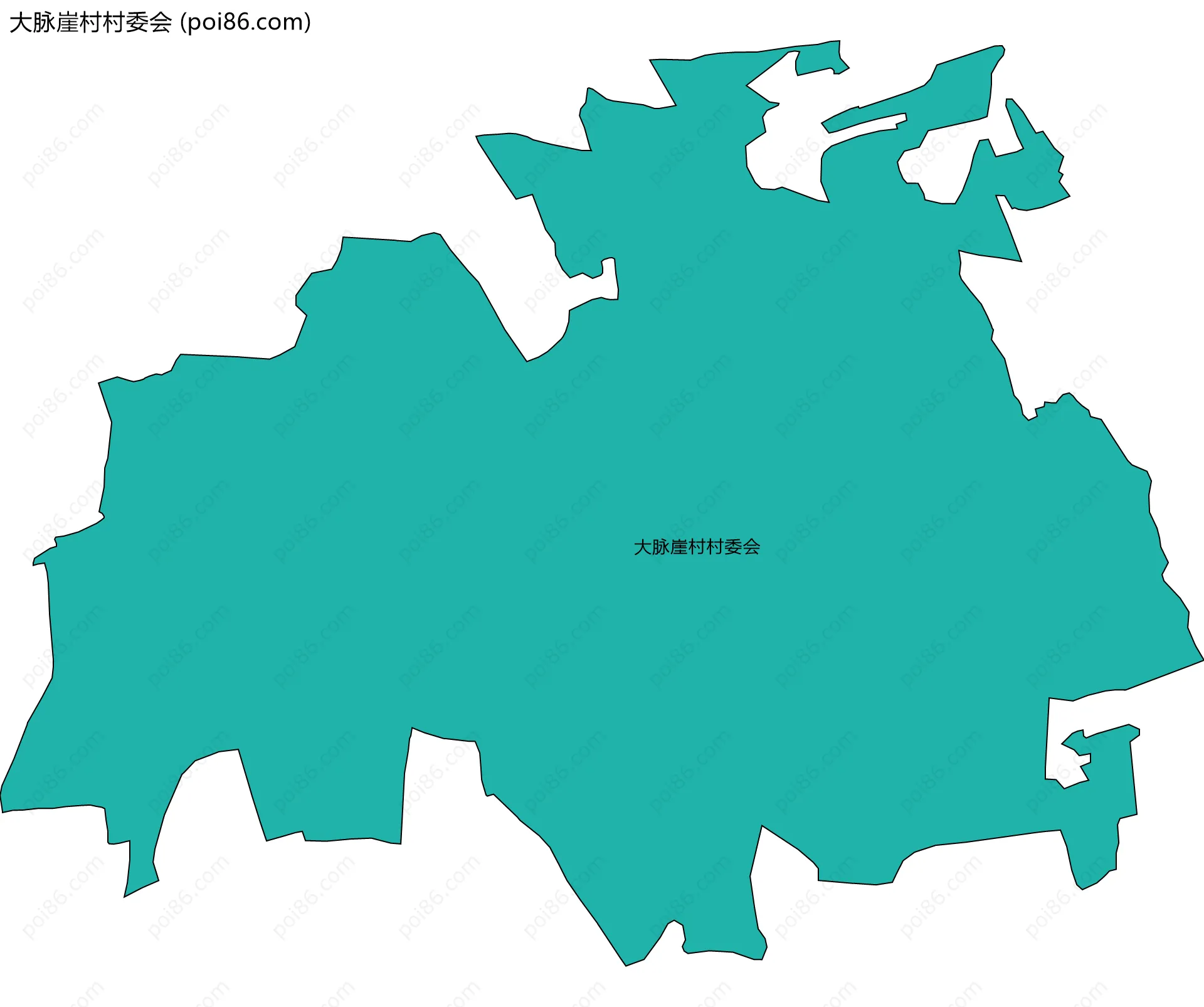 大脉崖村村委会边界地图