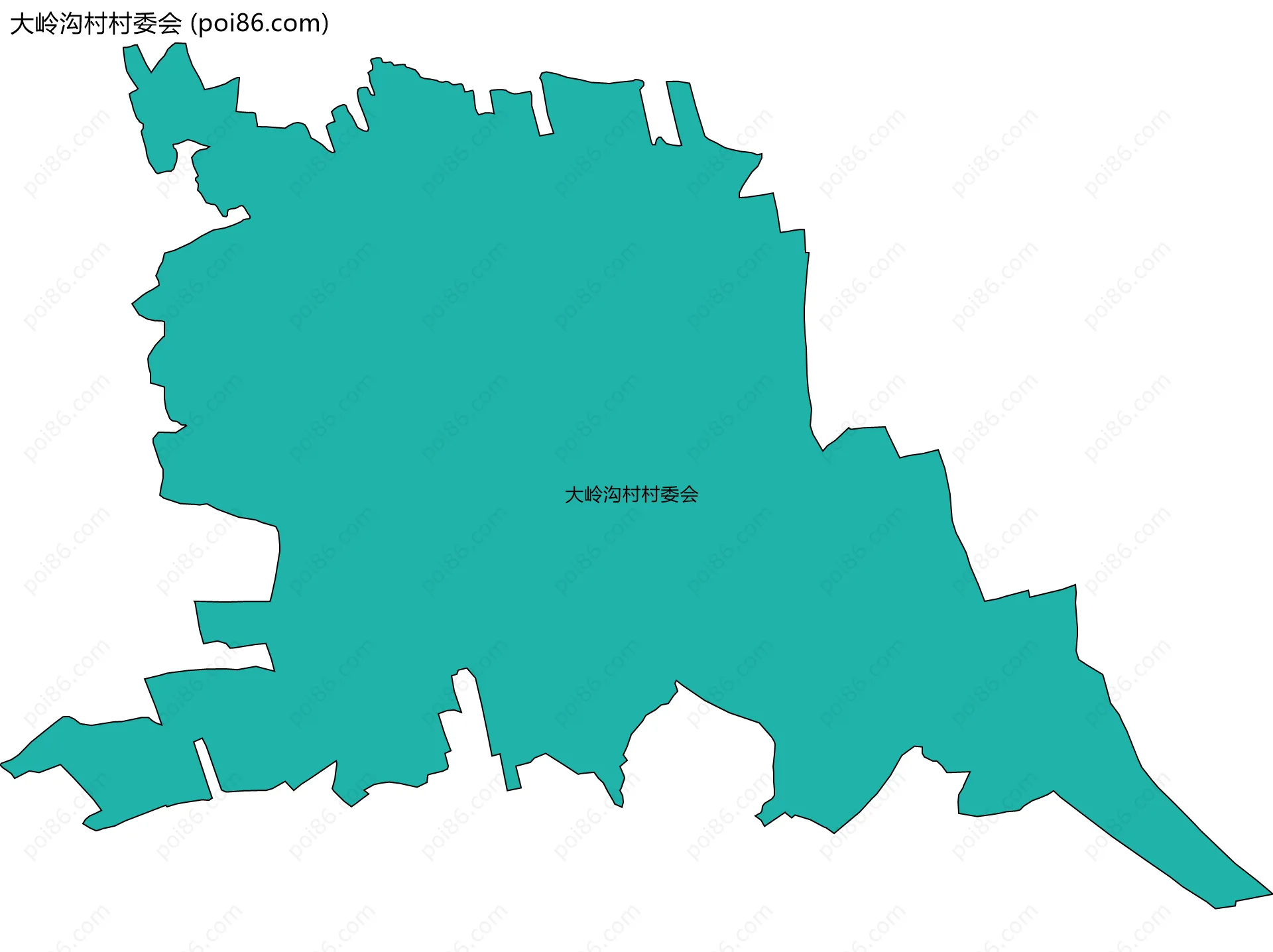 大岭沟村村委会边界地图