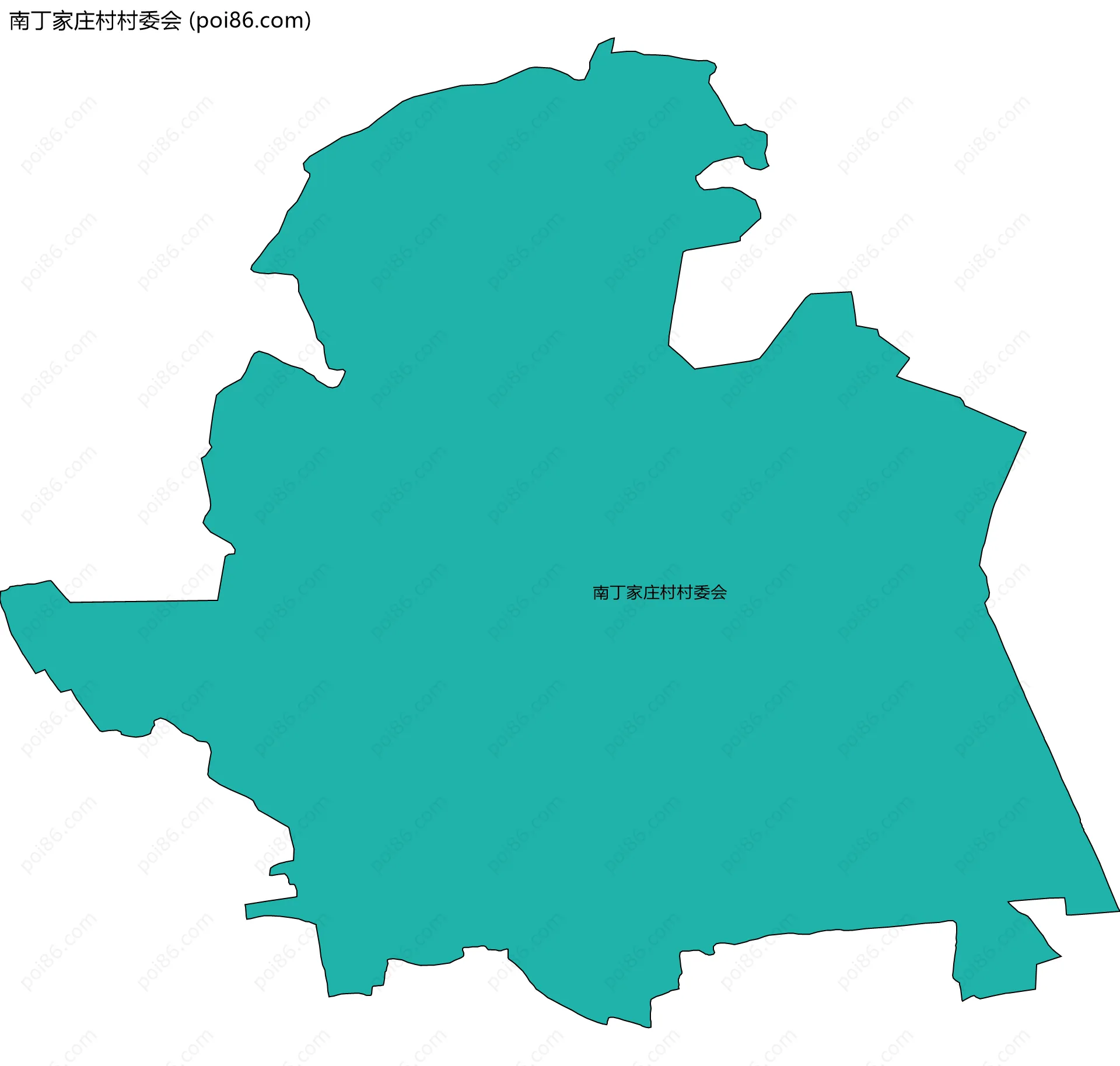 南丁家庄村村委会边界地图