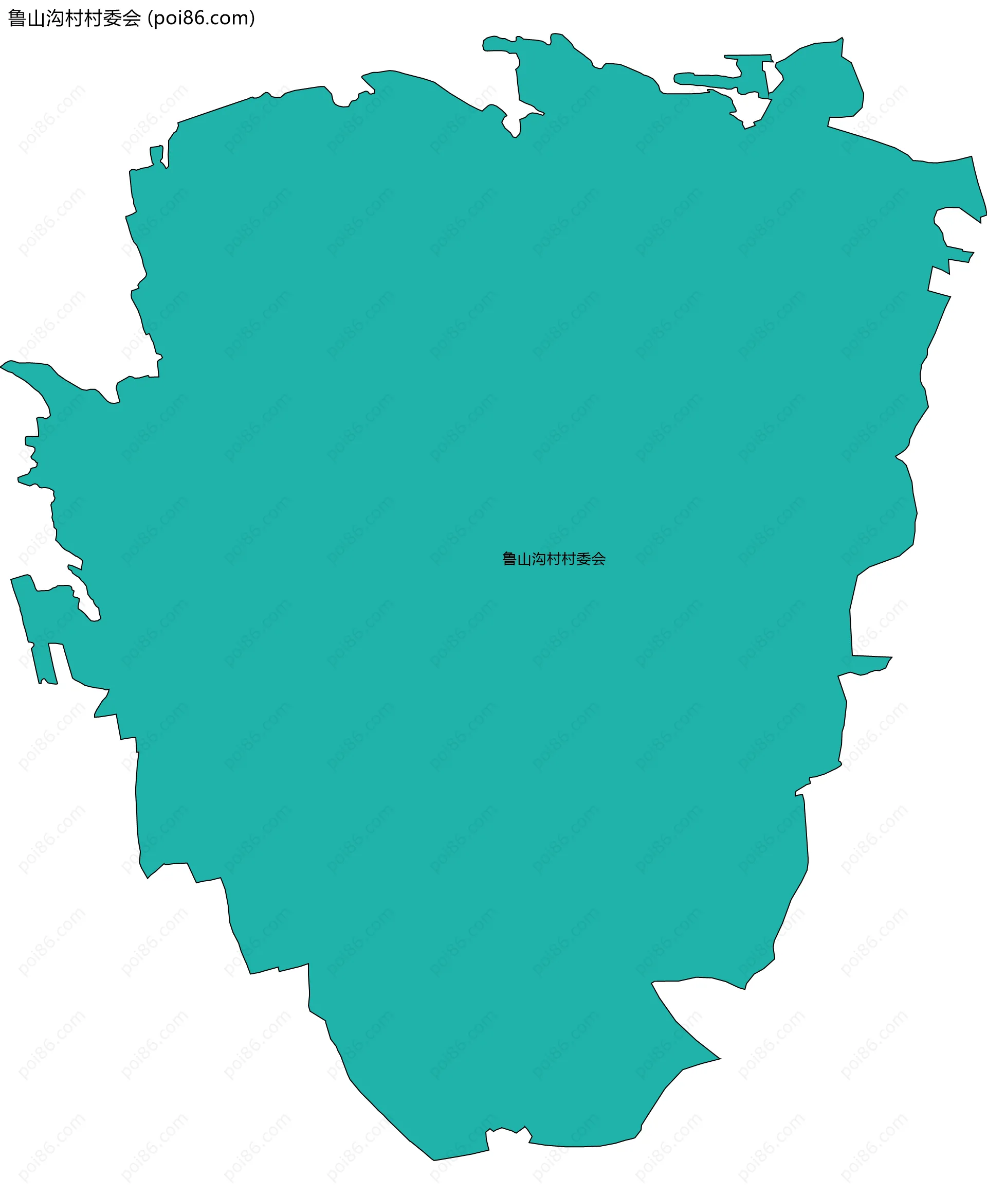 鲁山沟村村委会边界地图