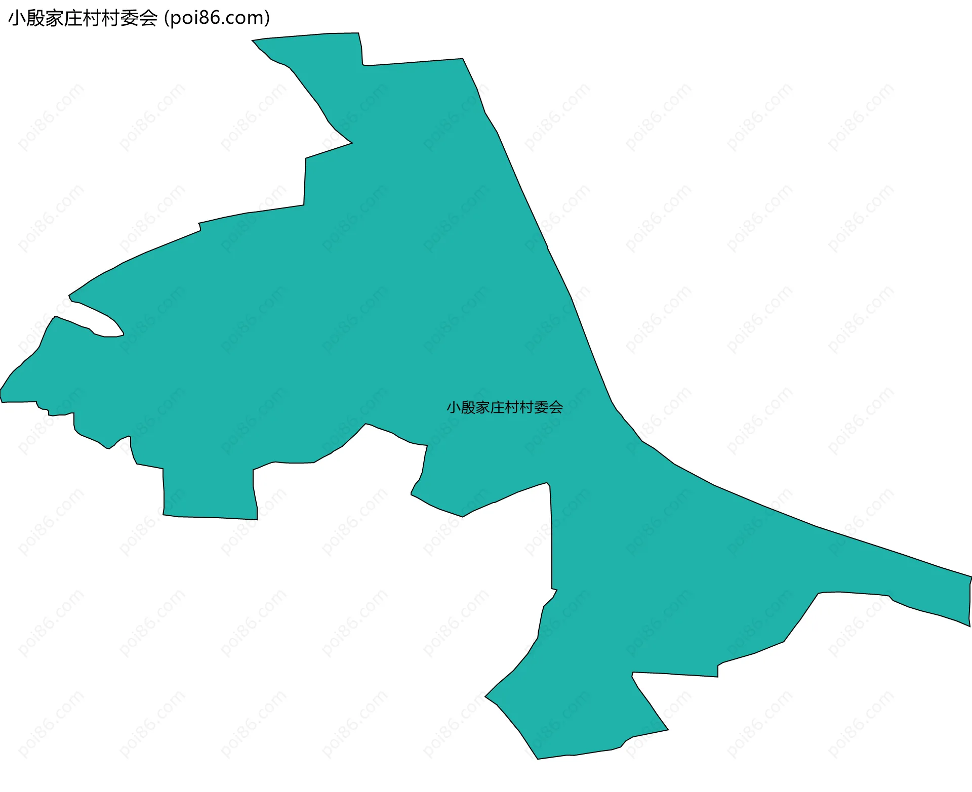 小殷家庄村村委会边界地图
