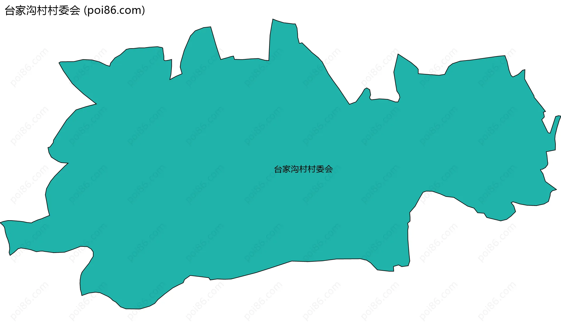 台家沟村村委会边界地图