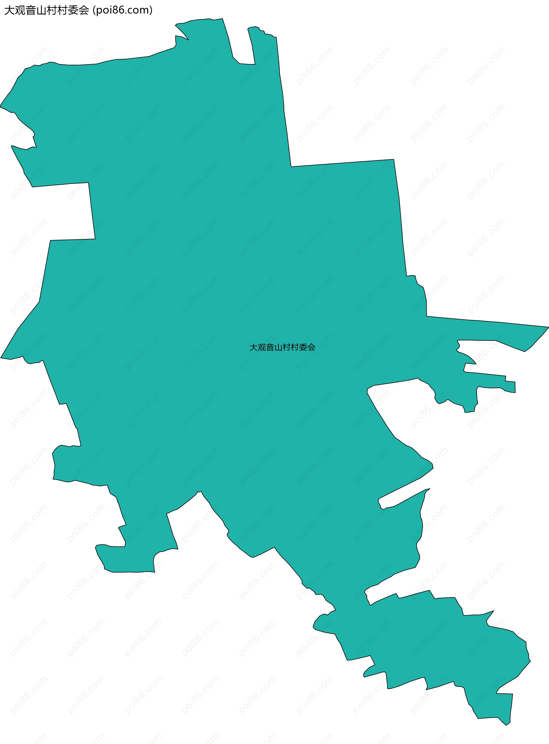 大观音山村村委会边界地图