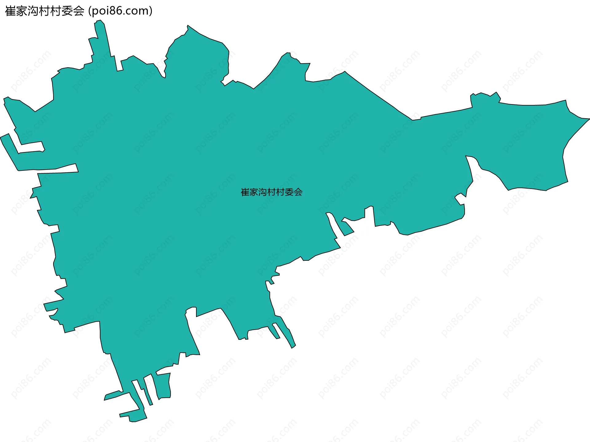 崔家沟村村委会边界地图