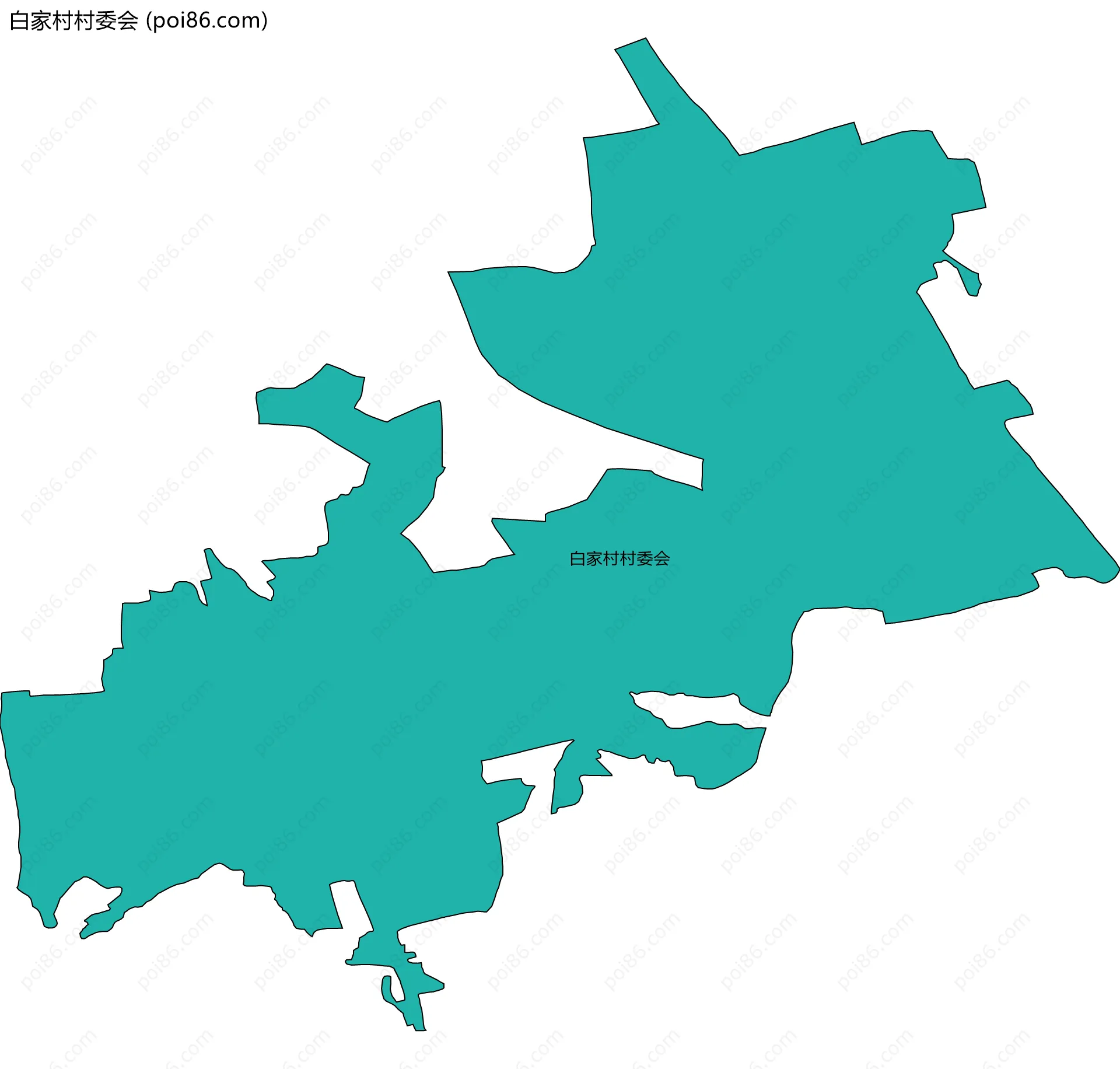 白家村村委会边界地图