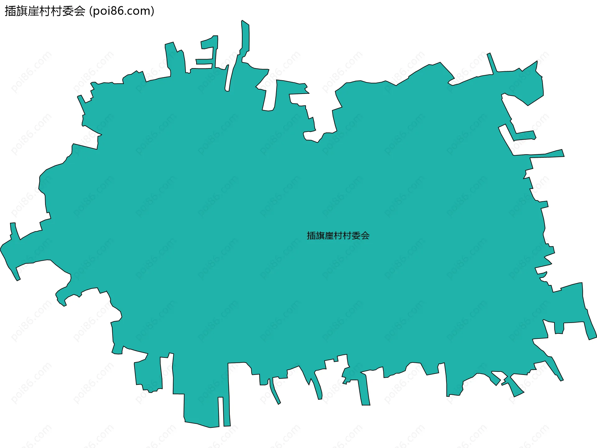 插旗崖村村委会边界地图