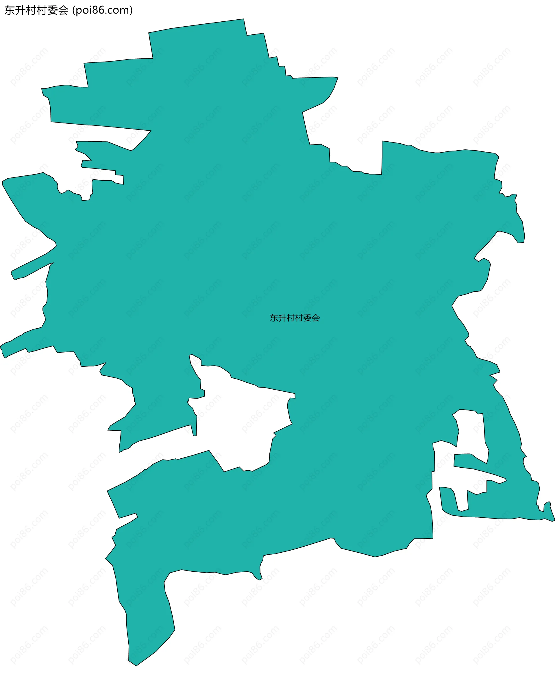 东升村村委会边界地图