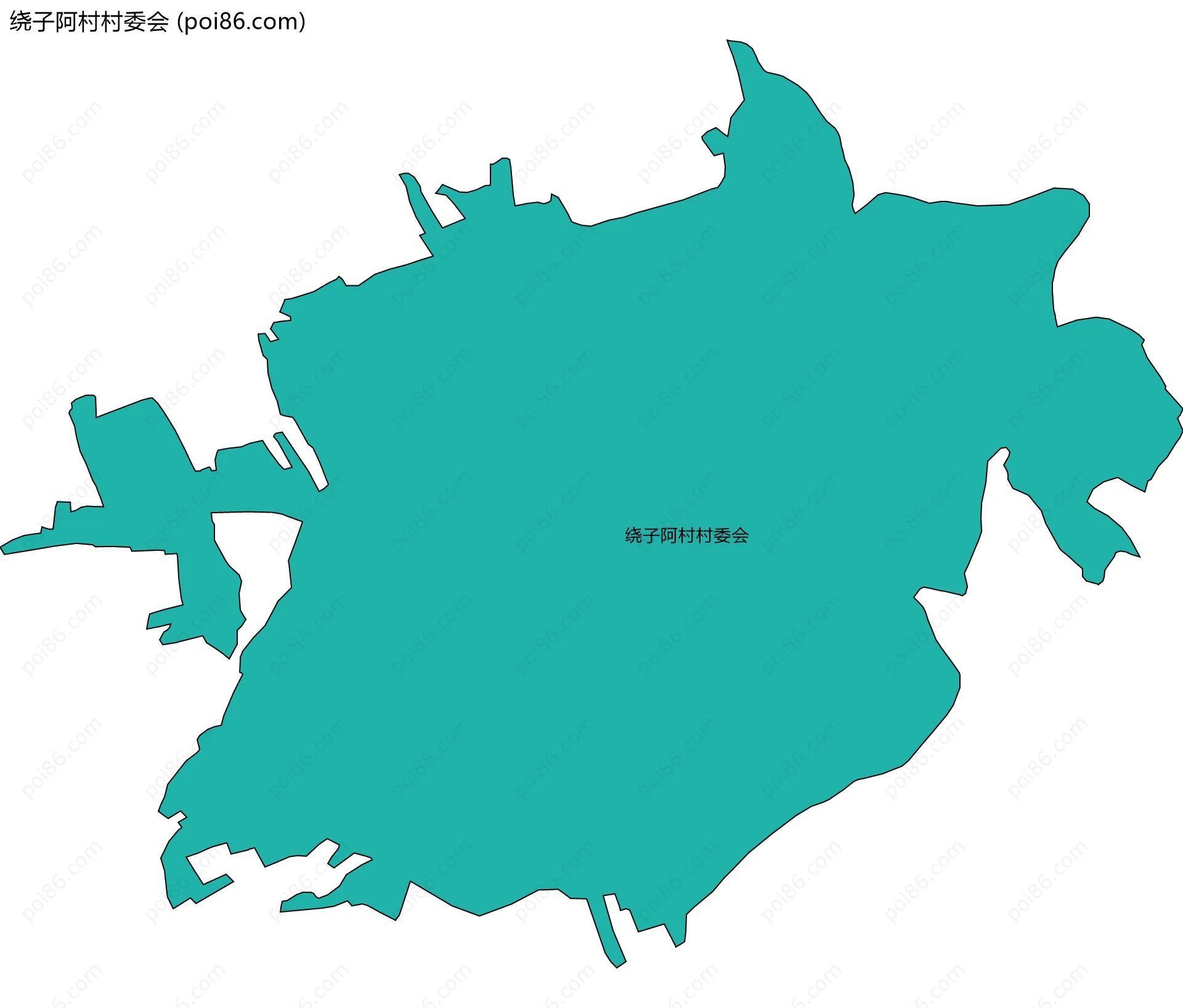 绕子阿村村委会边界地图