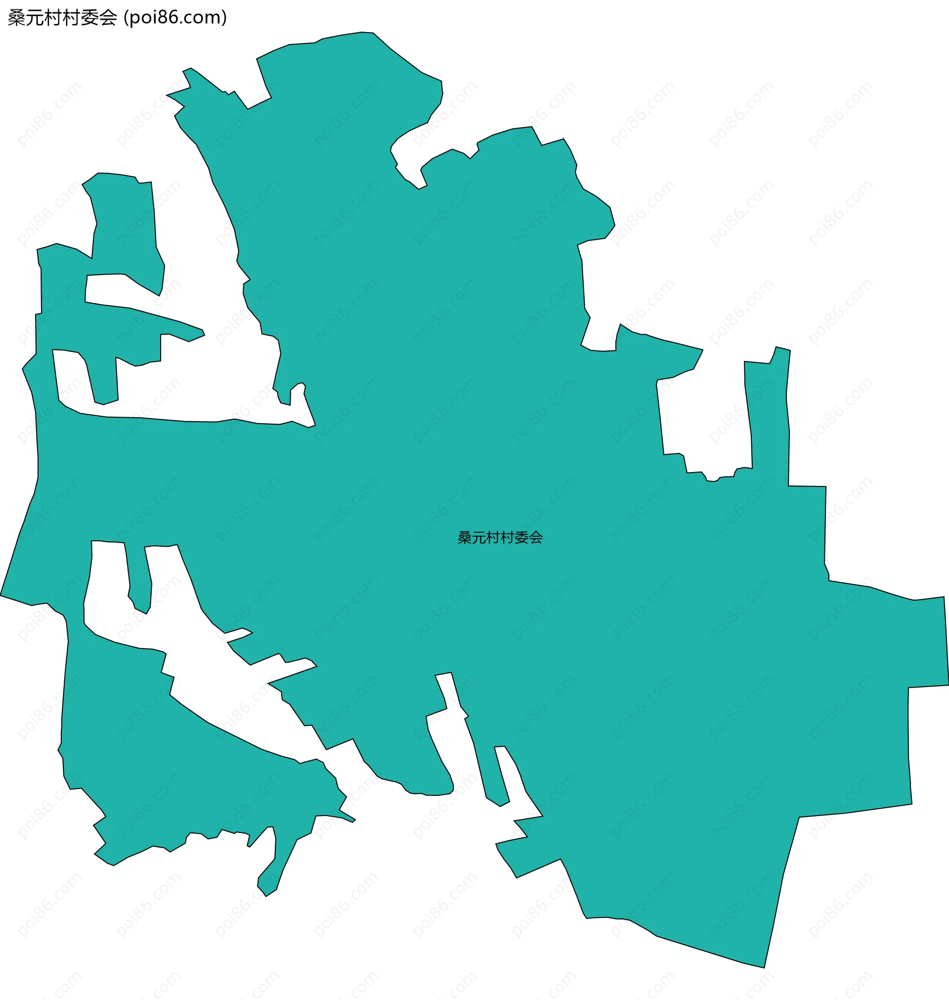 桑元村村委会边界地图