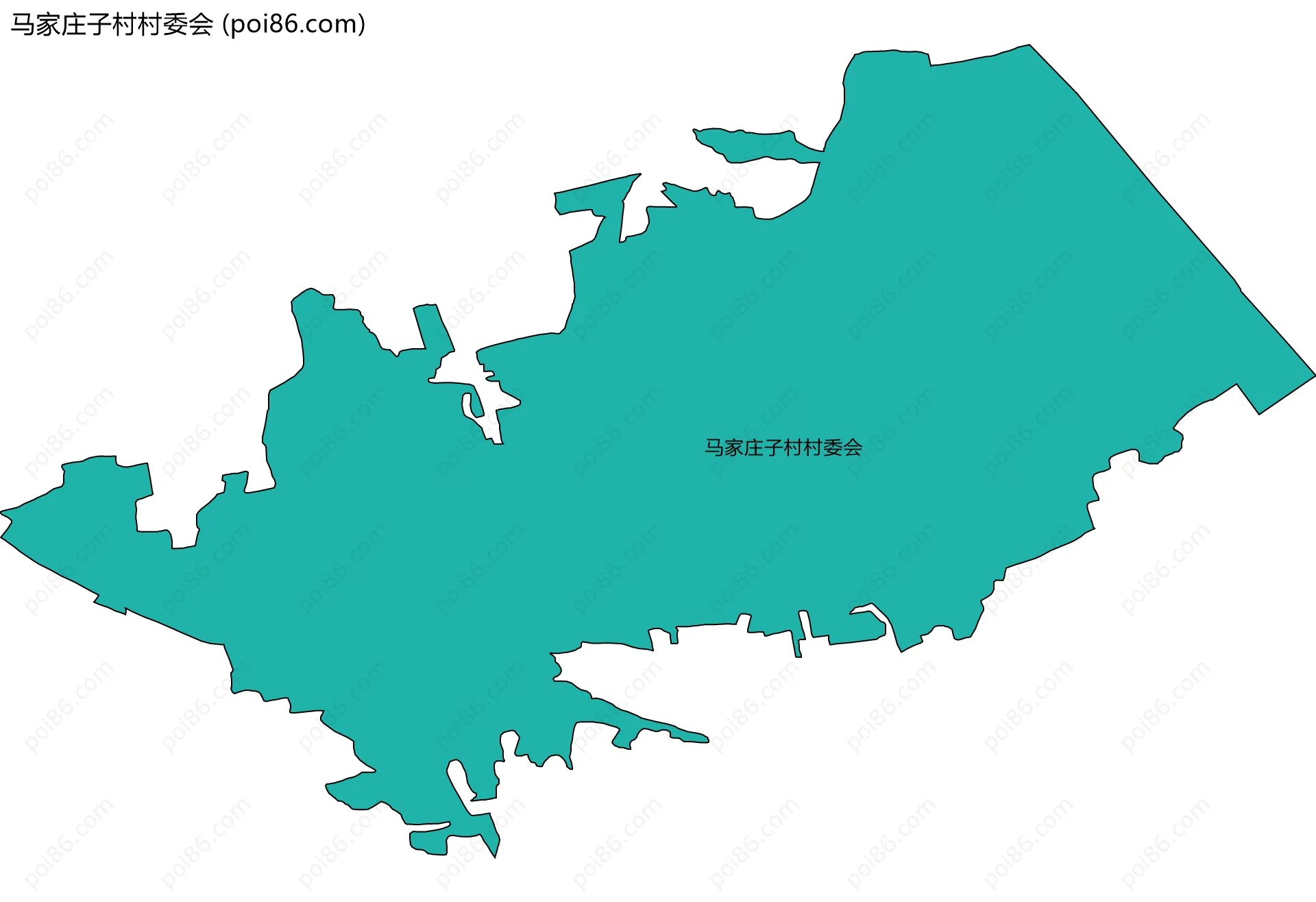 马家庄子村村委会边界地图