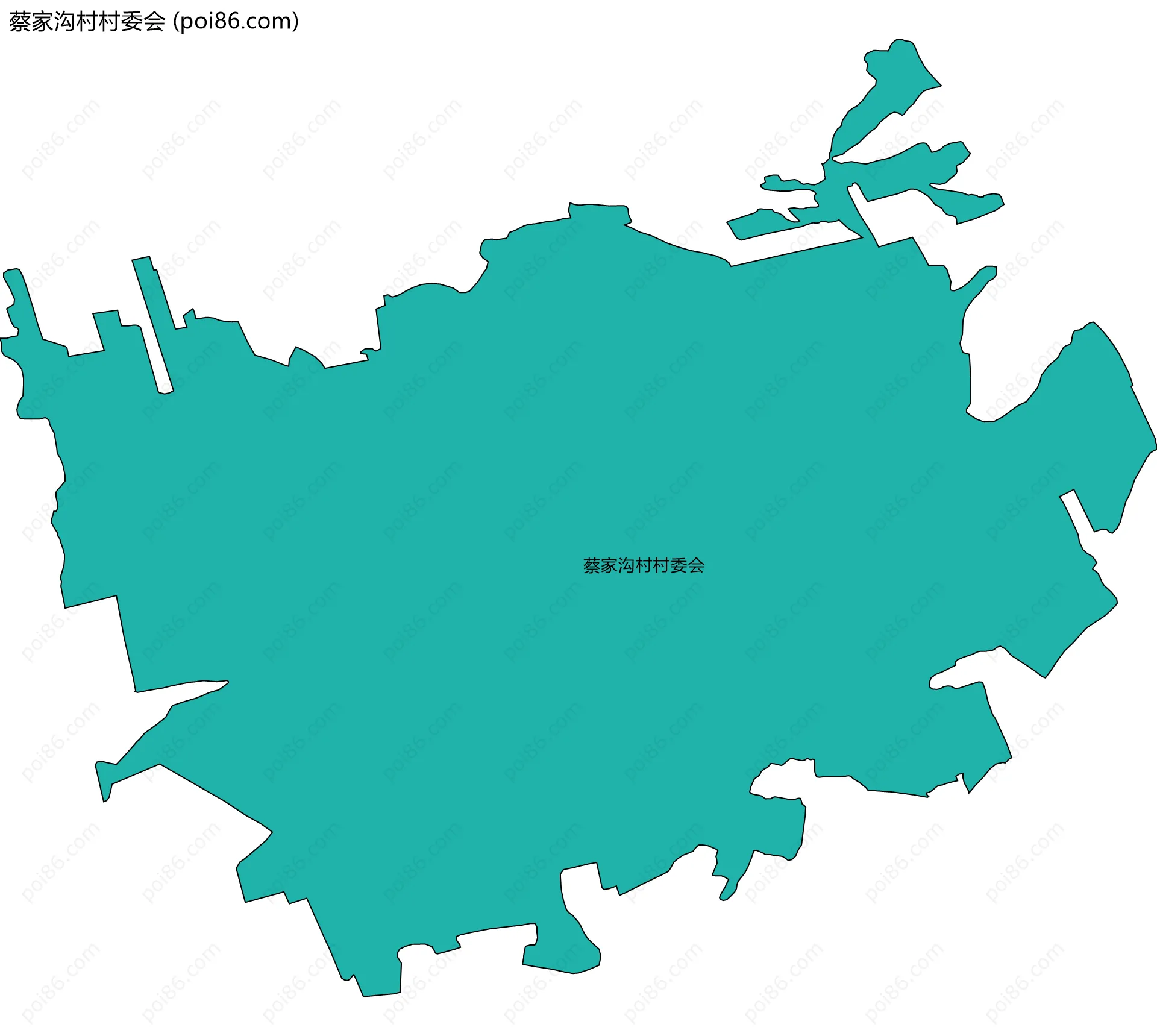 蔡家沟村村委会边界地图